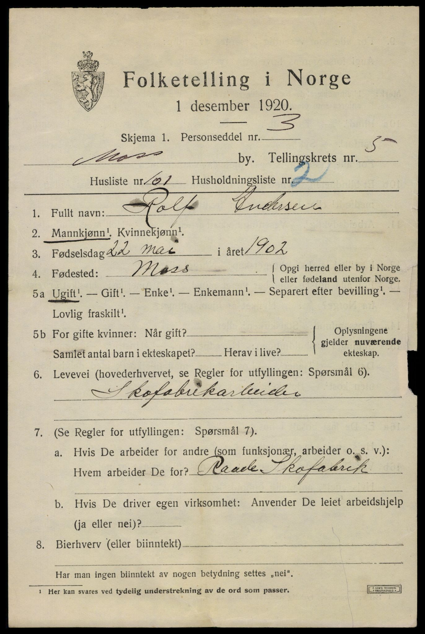 SAO, 1920 census for Moss, 1920, p. 17813