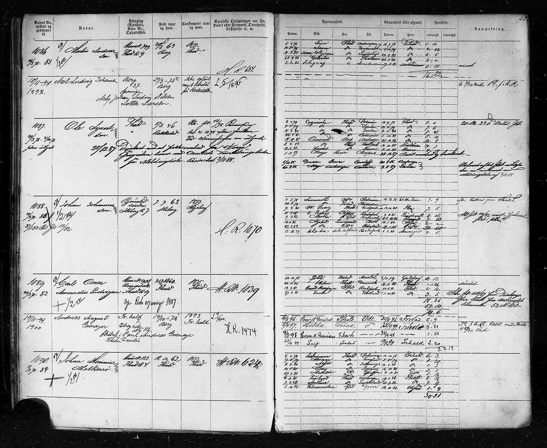 Halden mønstringskontor, AV/SAO-A-10569a/F/Fc/Fca/L0005: Annotasjonsrulle, 1875-1910, p. 28