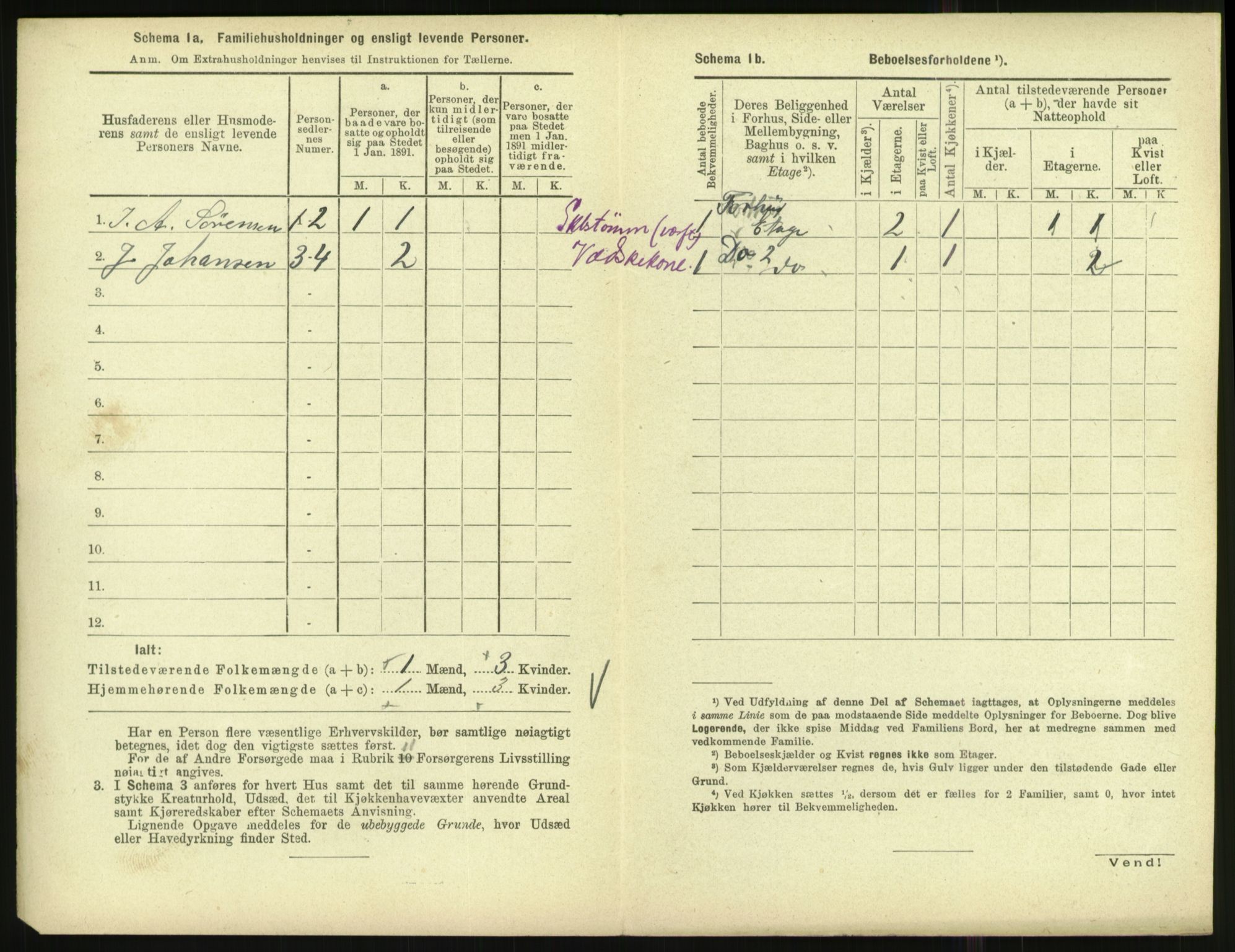 RA, 1891 census for 1001 Kristiansand, 1891, p. 1569