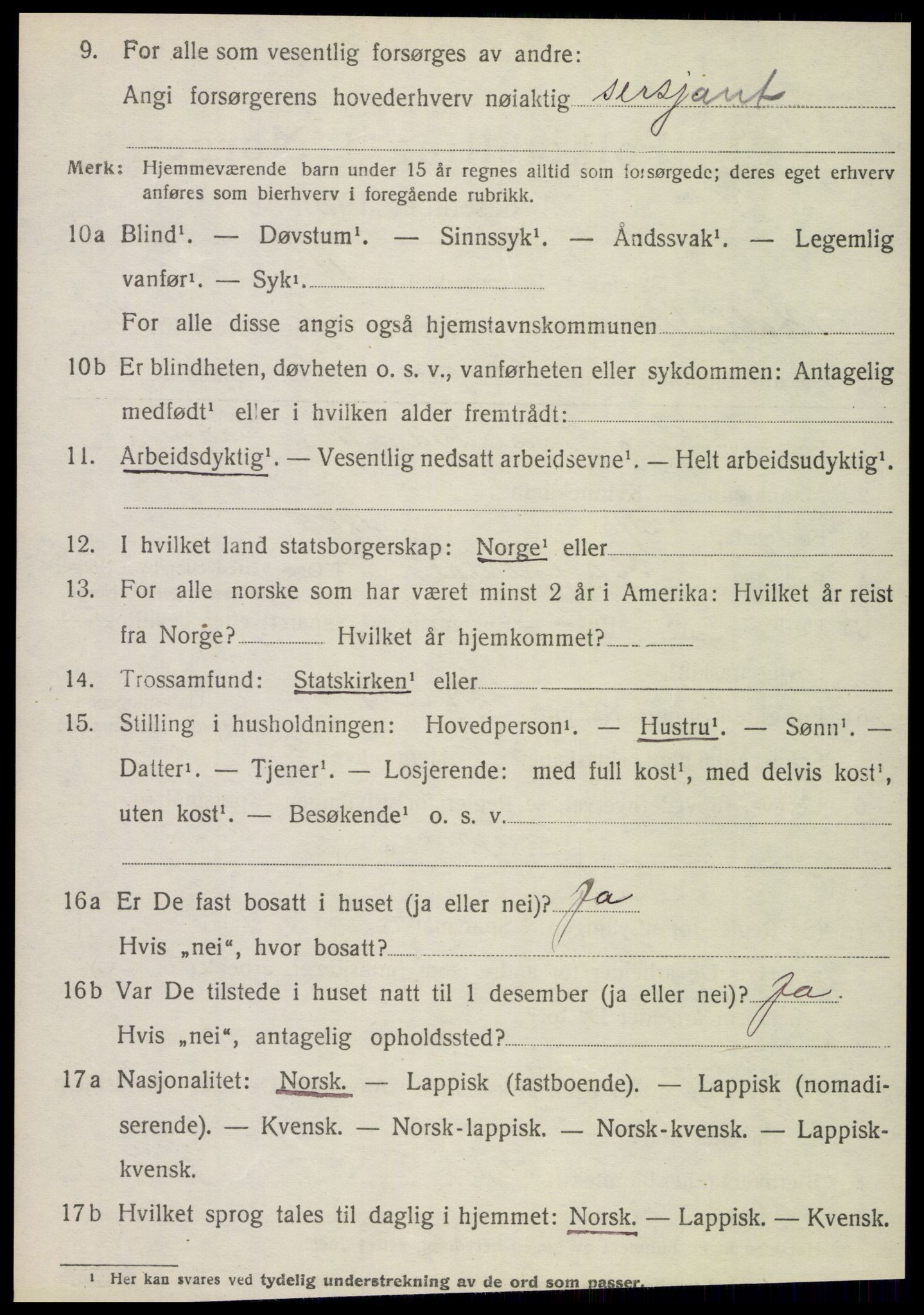 SAT, 1920 census for Hattfjelldal, 1920, p. 2885