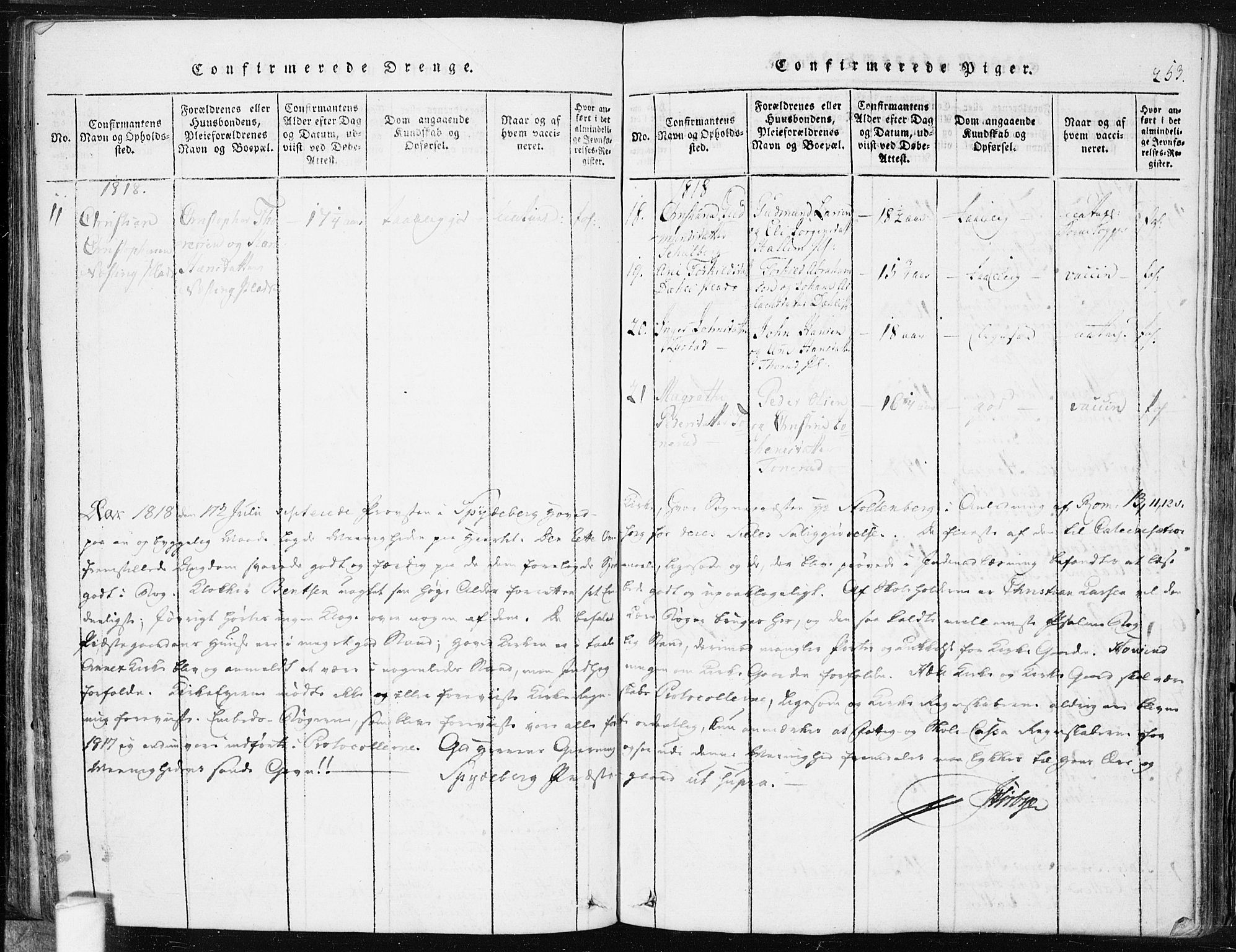 Spydeberg prestekontor Kirkebøker, AV/SAO-A-10924/F/Fa/L0004: Parish register (official) no. I 4, 1814-1841, p. 253