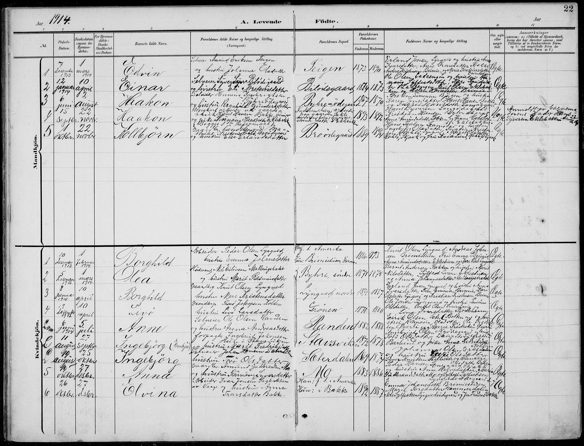 Lom prestekontor, AV/SAH-PREST-070/L/L0006: Parish register (copy) no. 6, 1901-1939, p. 22