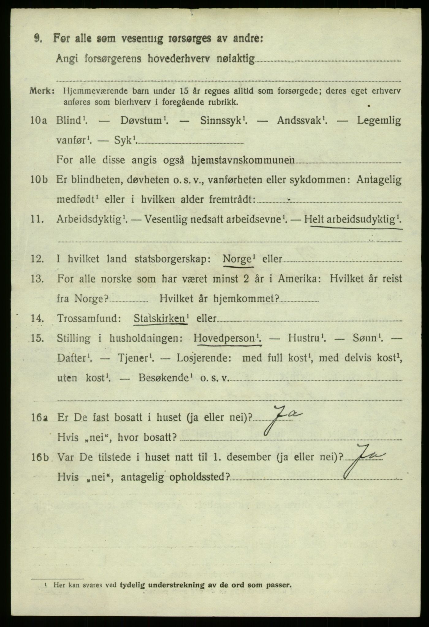 SAB, 1920 census for Modalen, 1920, p. 803