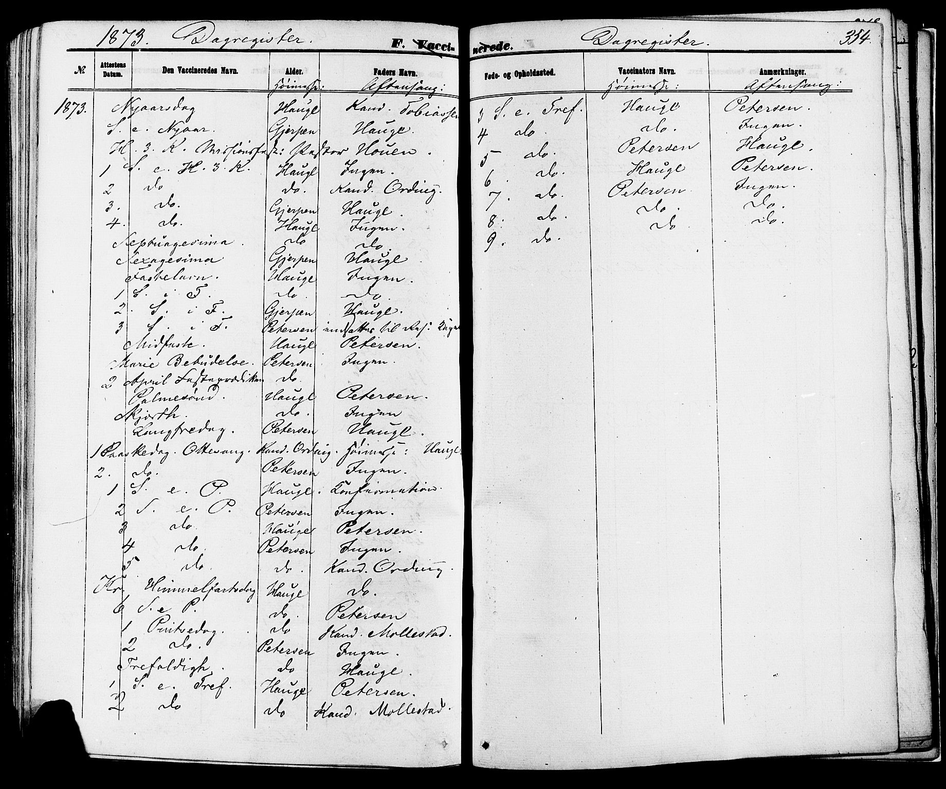 Skien kirkebøker, SAKO/A-302/F/Fa/L0008: Parish register (official) no. 8, 1866-1877, p. 354