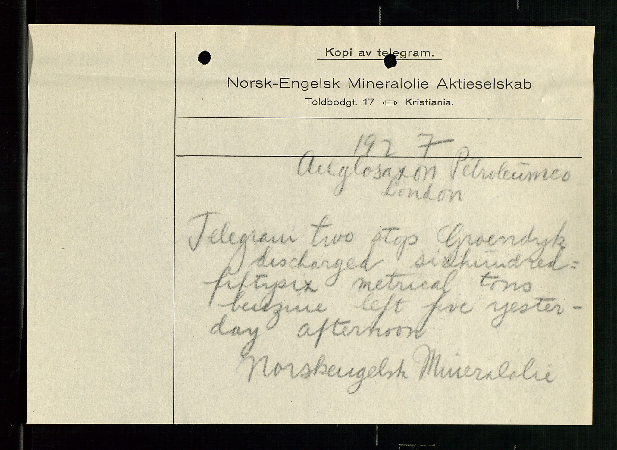 Pa 1521 - A/S Norske Shell, AV/SAST-A-101915/E/Ea/Eaa/L0001: Sjefskorrespondanse, 1917, p. 42