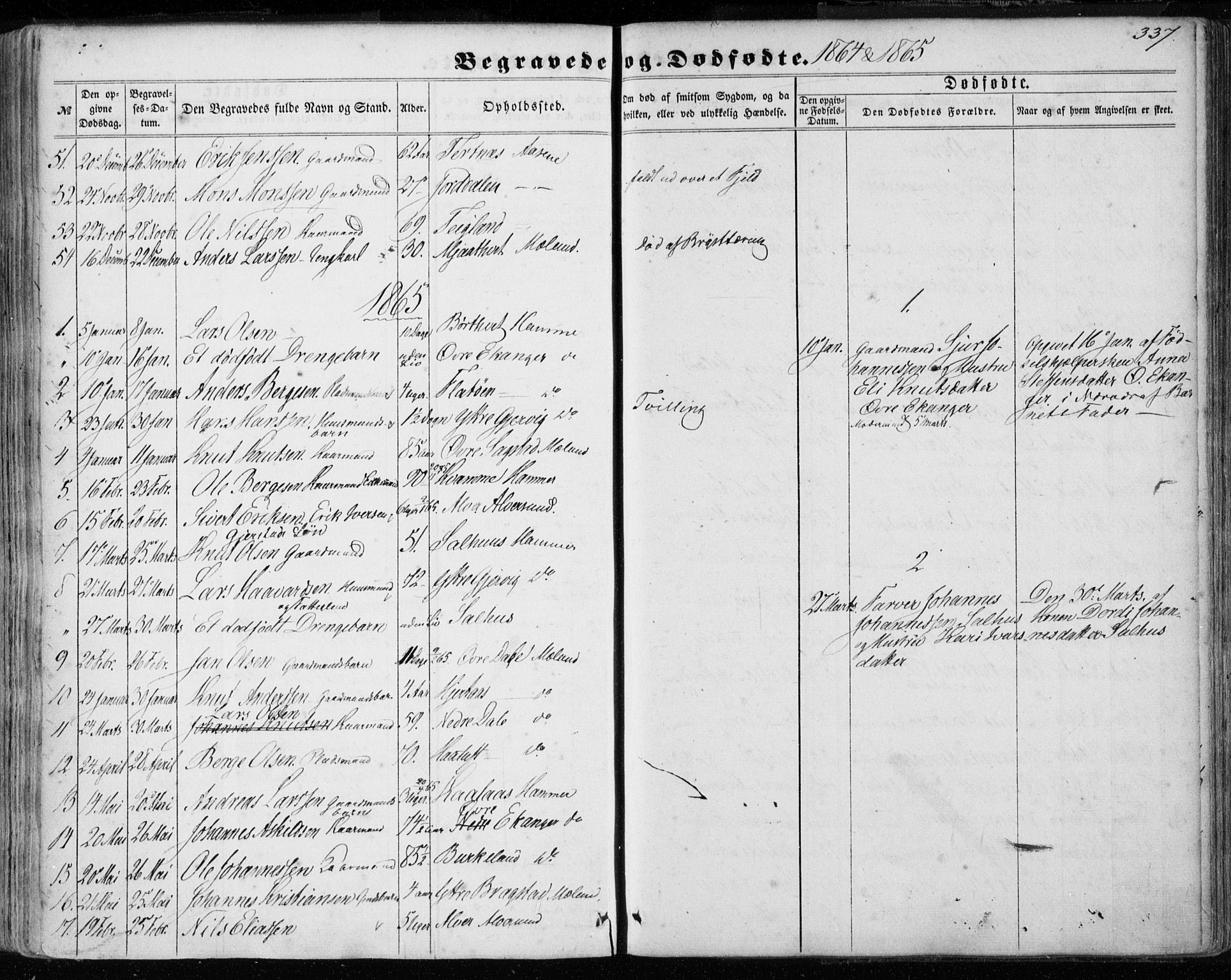 Hamre sokneprestembete, SAB/A-75501/H/Ha/Haa/Haaa/L0014: Parish register (official) no. A 14, 1858-1872, p. 337