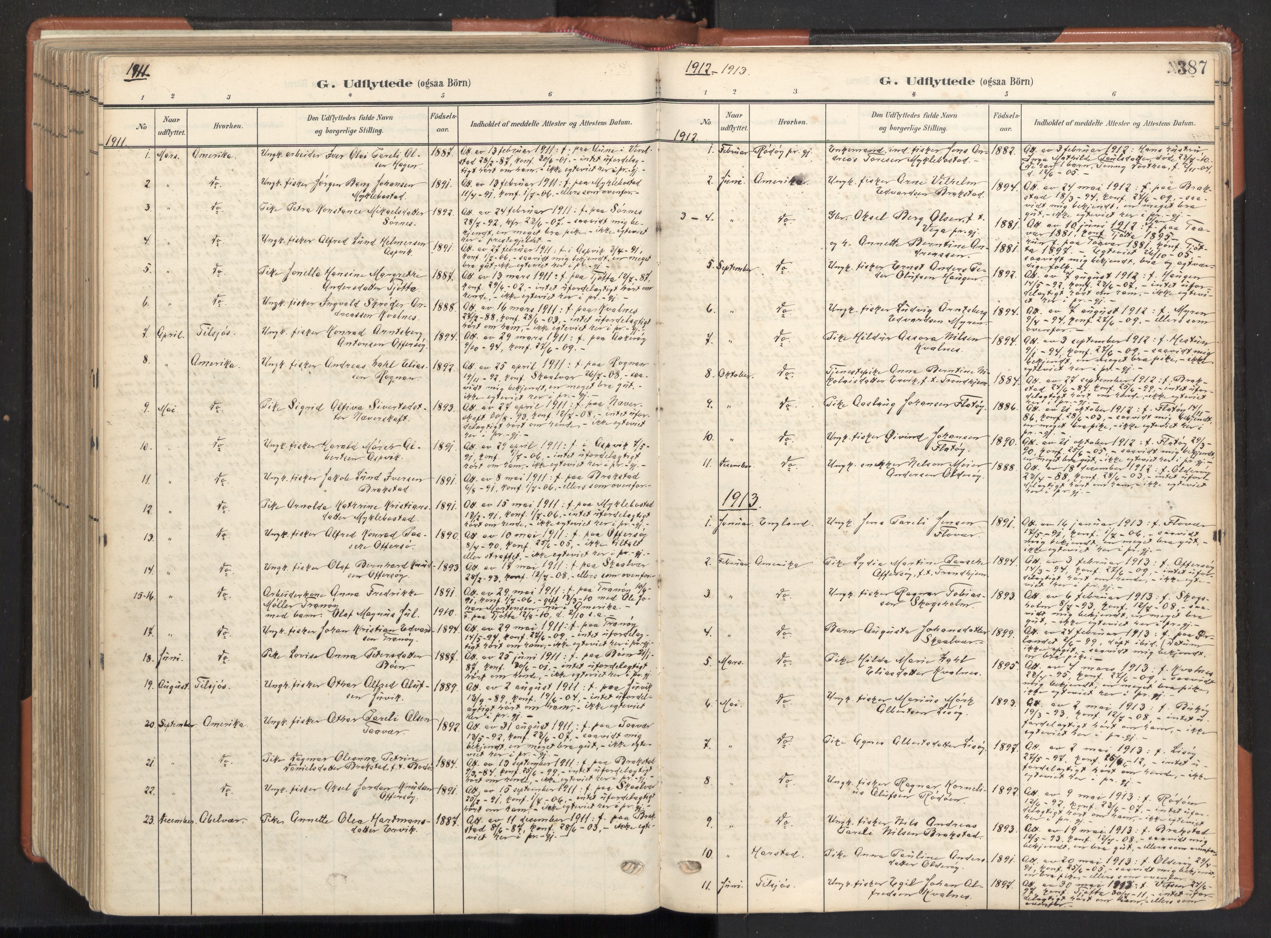 Ministerialprotokoller, klokkerbøker og fødselsregistre - Nordland, AV/SAT-A-1459/817/L0265: Parish register (official) no. 817A05, 1908-1944, p. 387