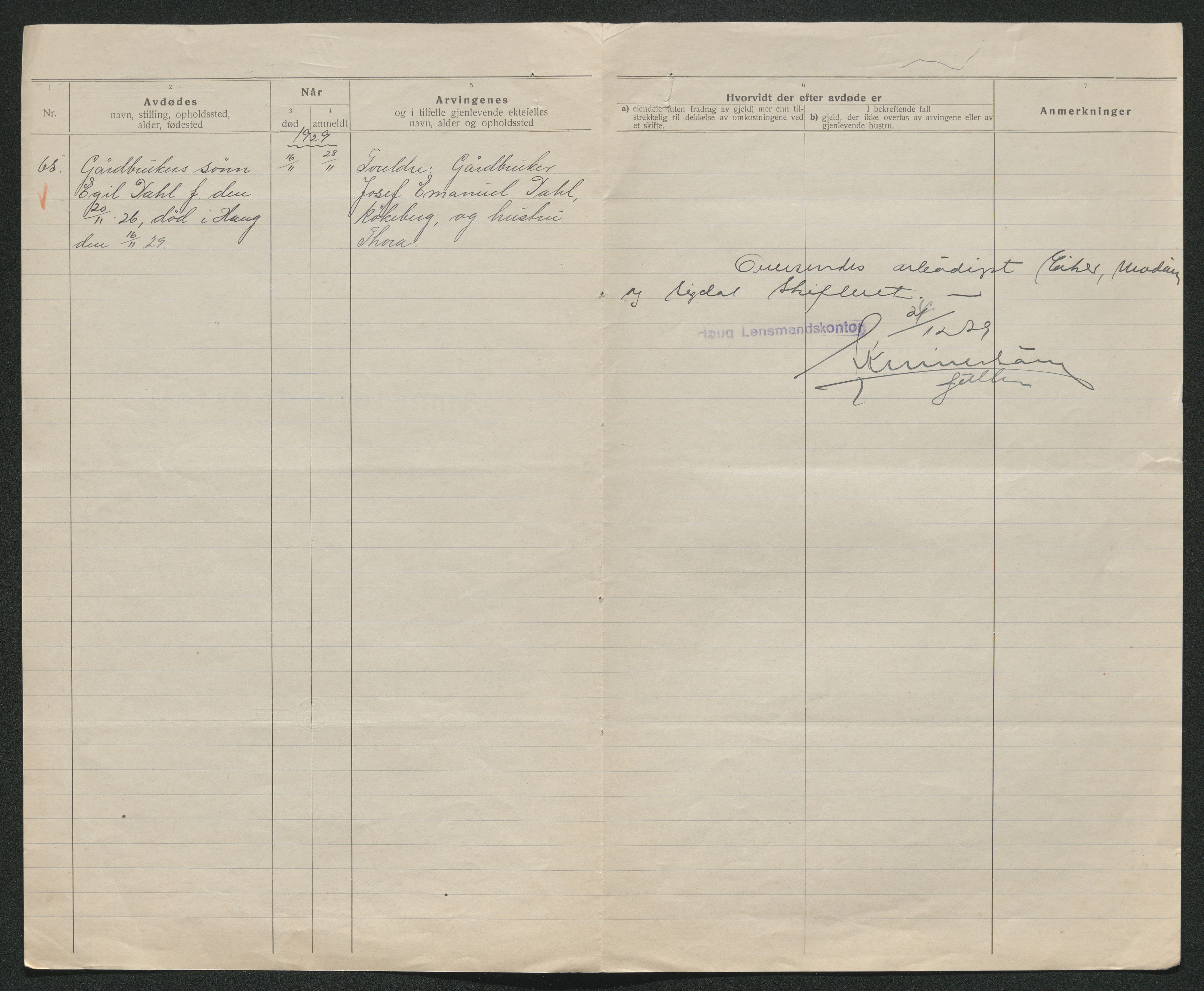 Eiker, Modum og Sigdal sorenskriveri, AV/SAKO-A-123/H/Ha/Hab/L0045: Dødsfallsmeldinger, 1928-1929, p. 1114