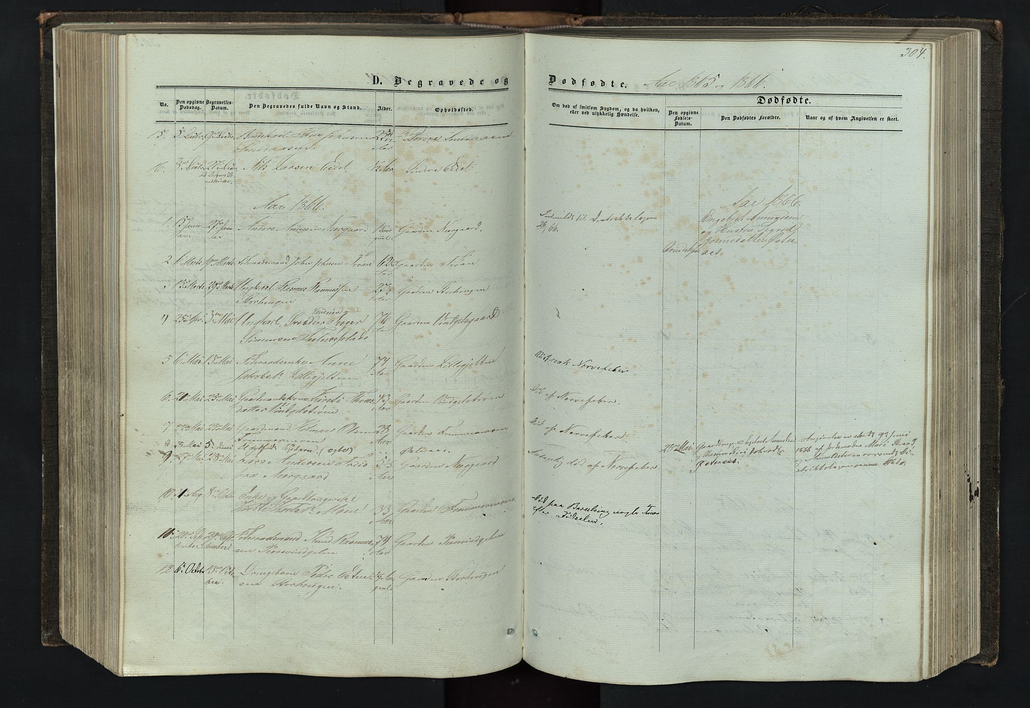 Tolga prestekontor, AV/SAH-PREST-062/L/L0005: Parish register (copy) no. 5, 1862-1893, p. 304
