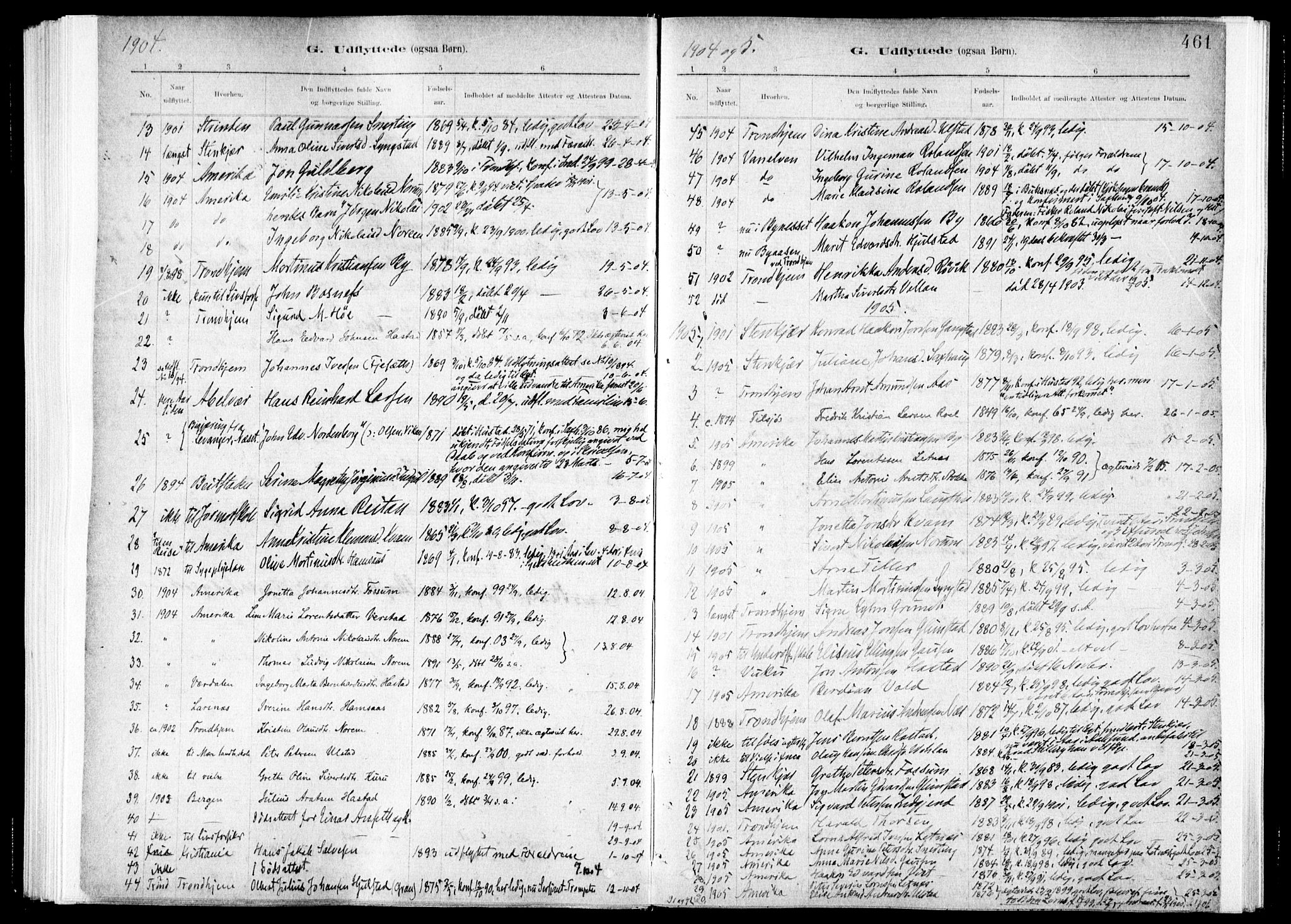 Ministerialprotokoller, klokkerbøker og fødselsregistre - Nord-Trøndelag, SAT/A-1458/730/L0285: Parish register (official) no. 730A10, 1879-1914, p. 461