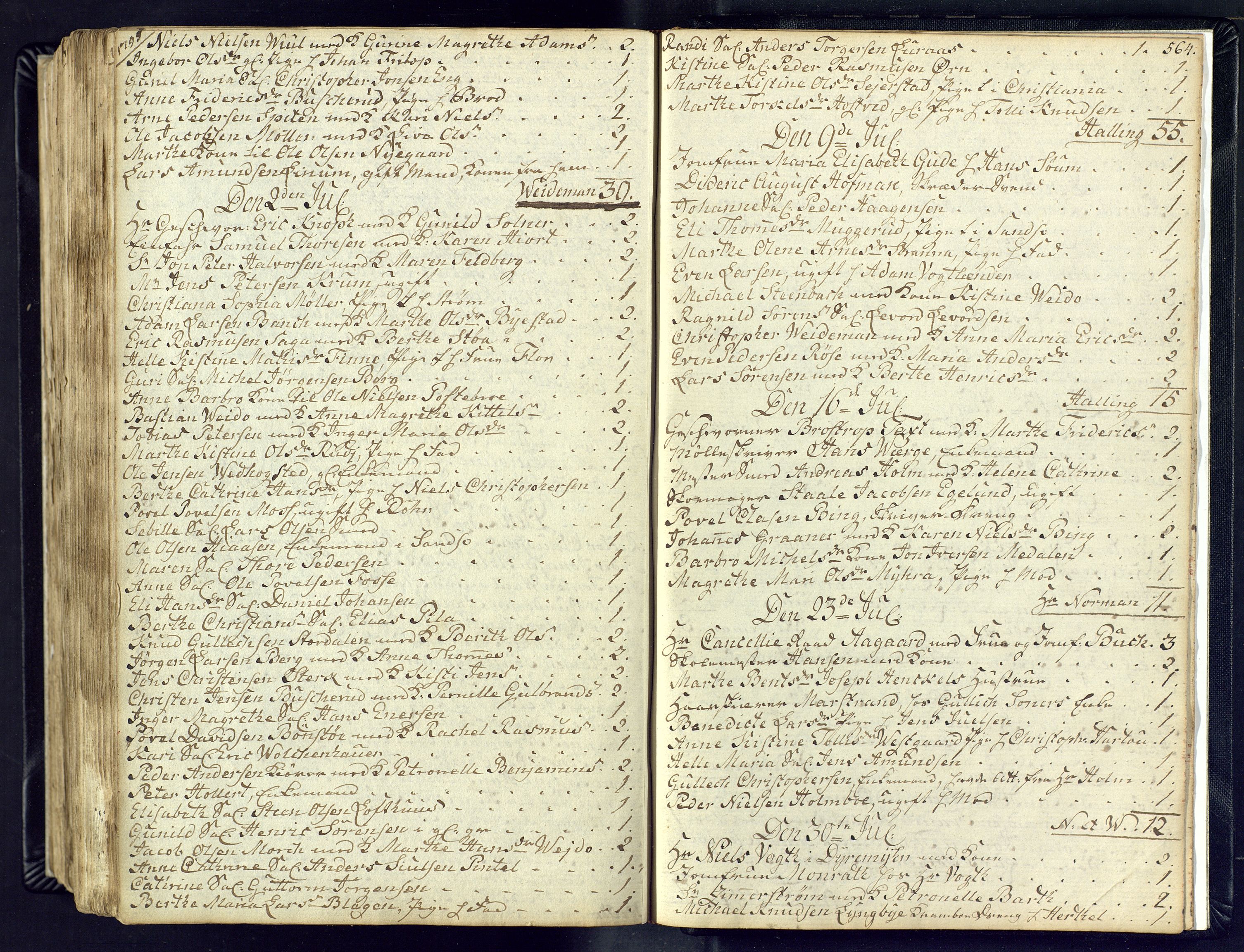 Kongsberg kirkebøker, AV/SAKO-A-22/M/Ma/L0011: Communicants register no. 11, 1788-1795, p. 564