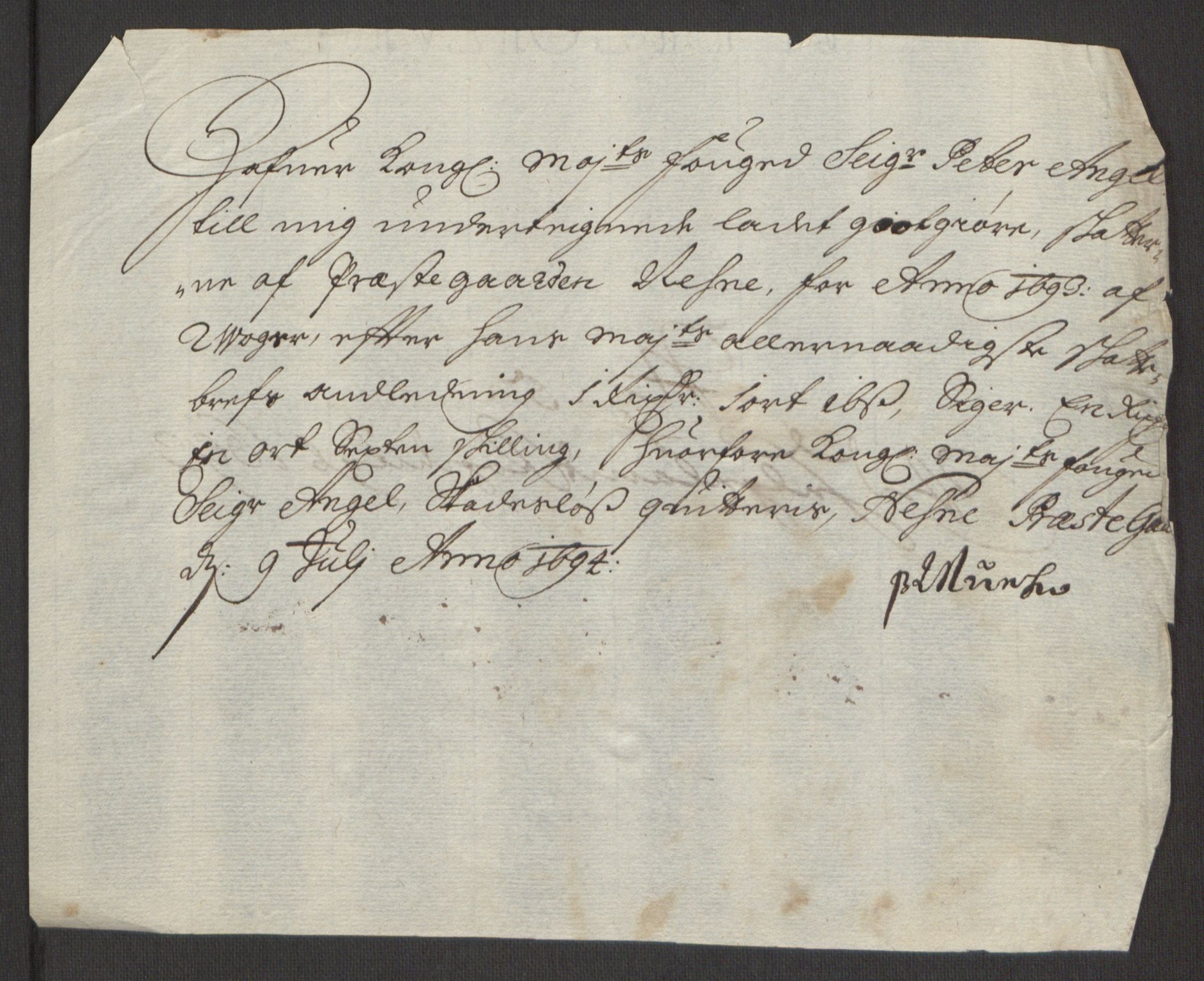 Rentekammeret inntil 1814, Reviderte regnskaper, Fogderegnskap, AV/RA-EA-4092/R65/L4505: Fogderegnskap Helgeland, 1693-1696, p. 141