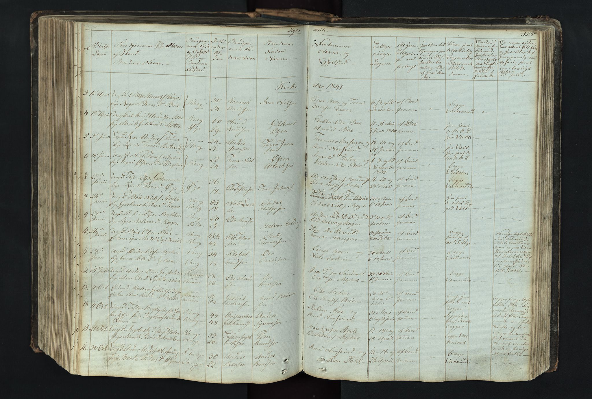 Vang prestekontor, Valdres, SAH/PREST-140/H/Hb/L0004: Parish register (copy) no. 4, 1835-1892, p. 325