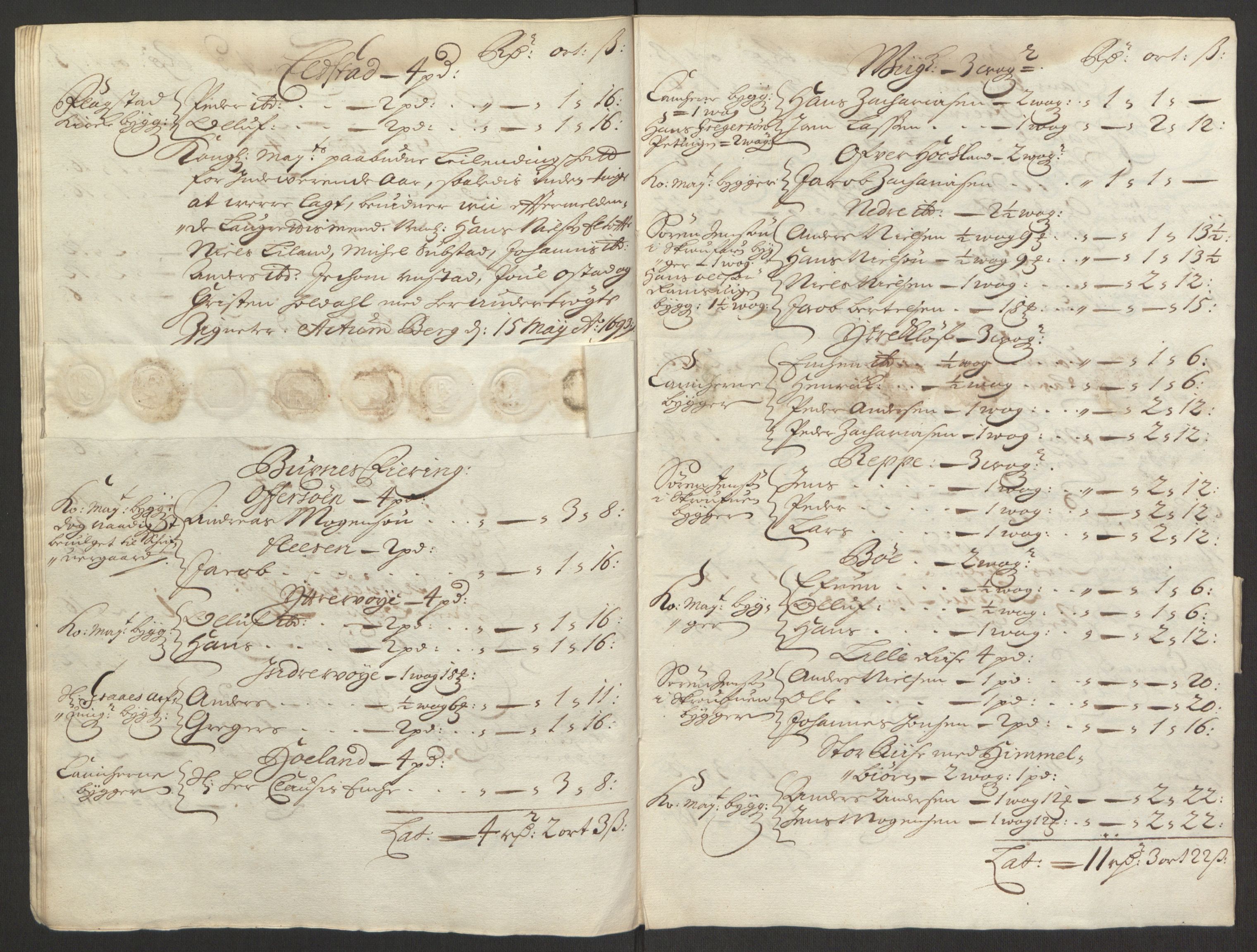 Rentekammeret inntil 1814, Reviderte regnskaper, Fogderegnskap, AV/RA-EA-4092/R67/L4675: Fogderegnskap Vesterålen, Andenes og Lofoten, 1691-1693, p. 238