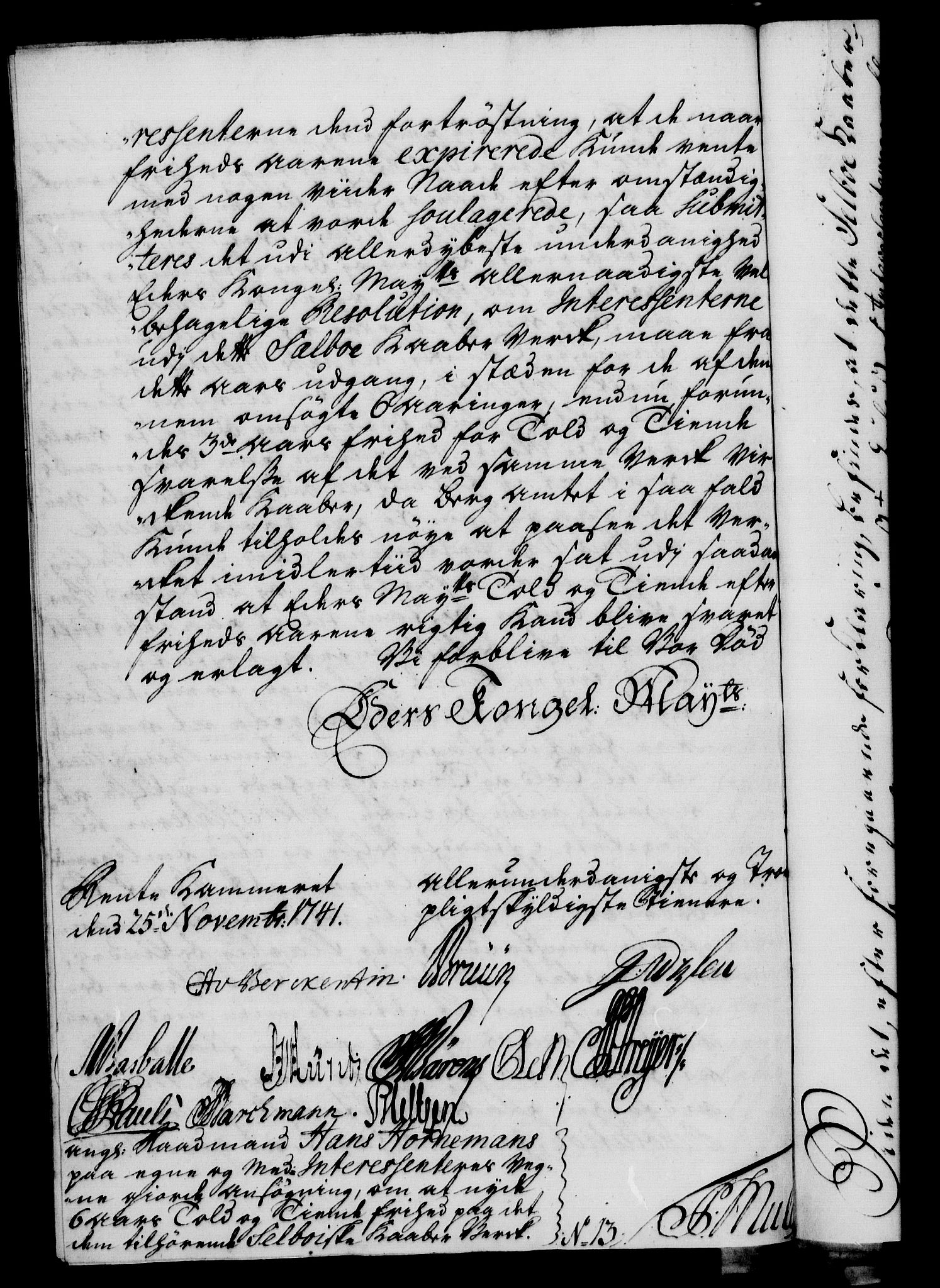 Rentekammeret, Kammerkanselliet, RA/EA-3111/G/Gf/Gfa/L0024: Norsk relasjons- og resolusjonsprotokoll (merket RK 52.24), 1741, p. 706