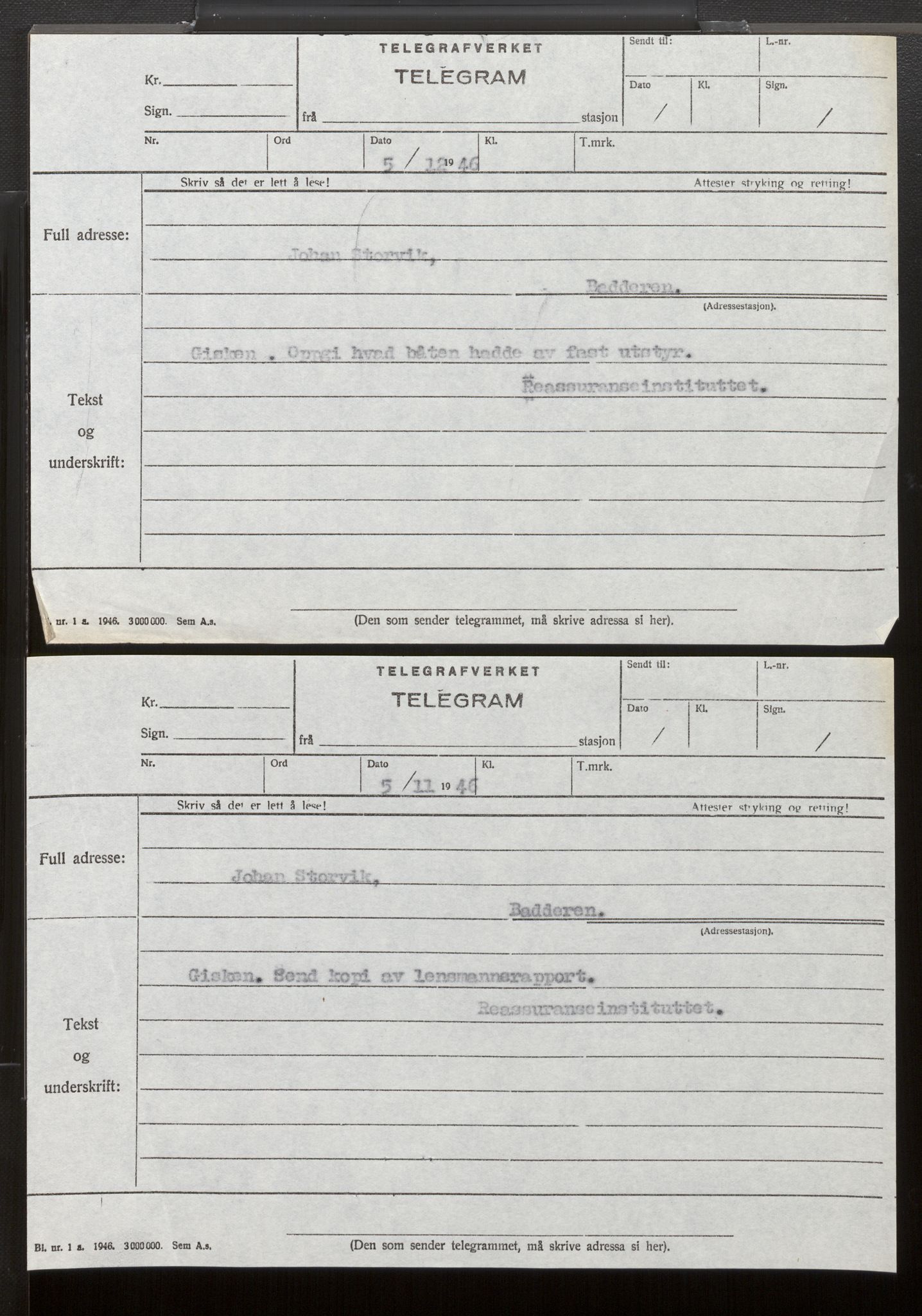 Fiskeridirektoratet - 1 Adm. ledelse - 13 Båtkontoret, SAB/A-2003/La/L0033: Statens krigsforsikring for fiskeflåten, 1936-1971, p. 523