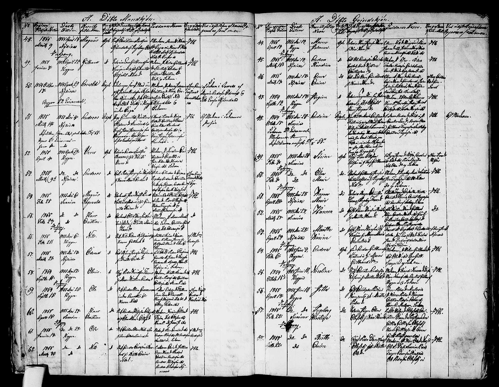 Modum kirkebøker, AV/SAKO-A-234/G/Ga/L0006: Parish register (copy) no. I 6, 1854-1868, p. 30-31