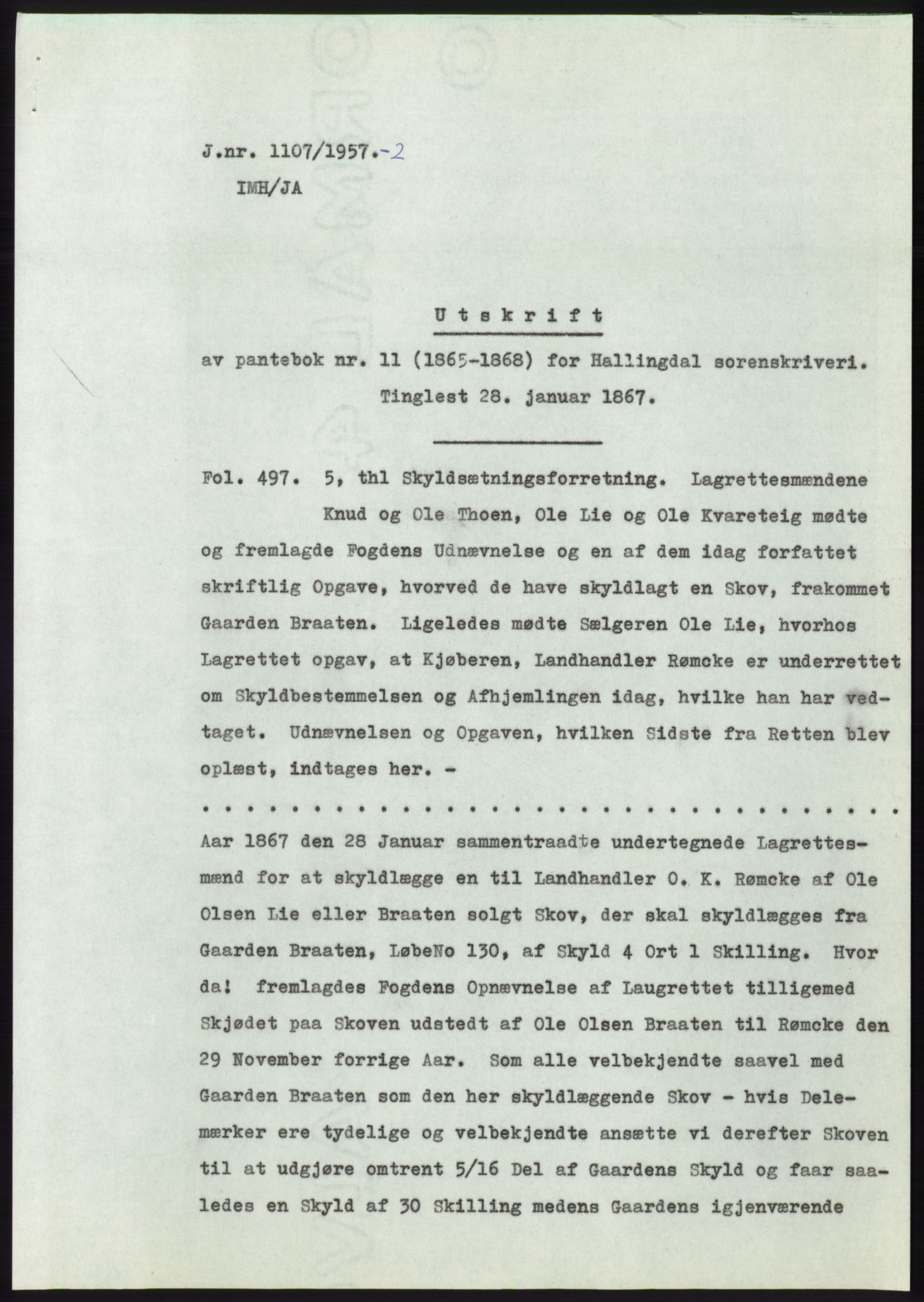 Statsarkivet i Kongsberg, SAKO/A-0001, 1957, p. 316
