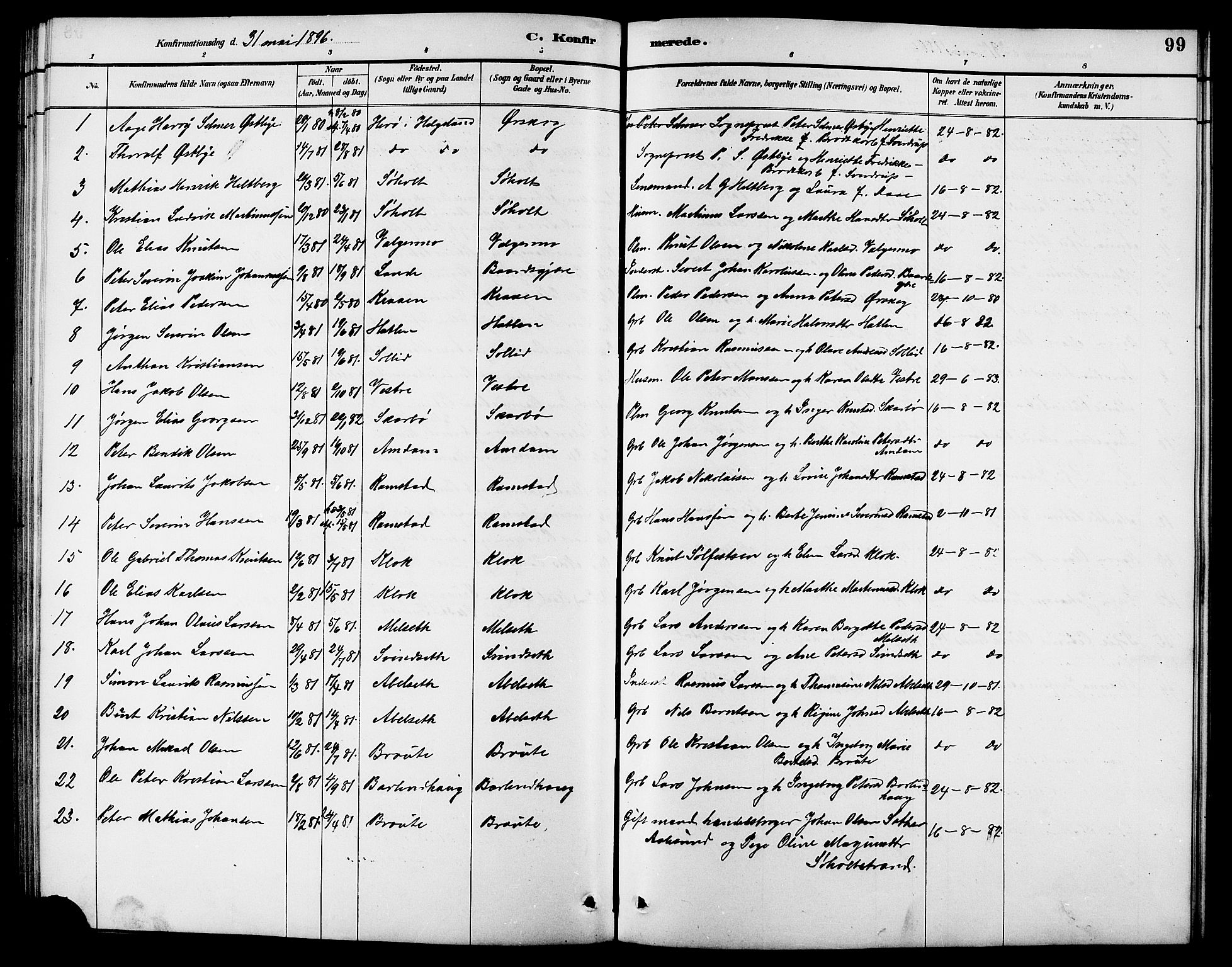 Ministerialprotokoller, klokkerbøker og fødselsregistre - Møre og Romsdal, AV/SAT-A-1454/522/L0327: Parish register (copy) no. 522C06, 1890-1915, p. 99