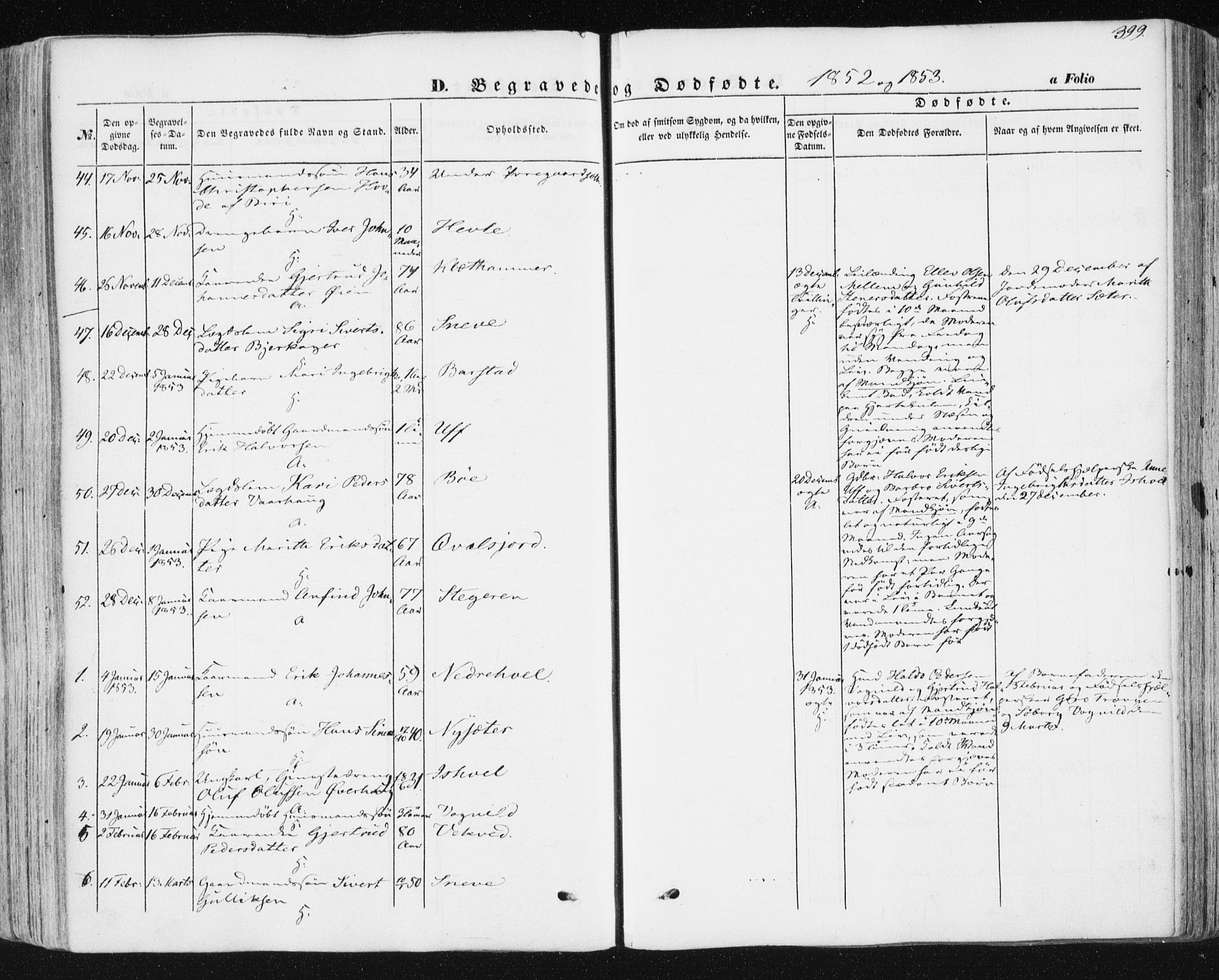 Ministerialprotokoller, klokkerbøker og fødselsregistre - Sør-Trøndelag, SAT/A-1456/678/L0899: Parish register (official) no. 678A08, 1848-1872, p. 399