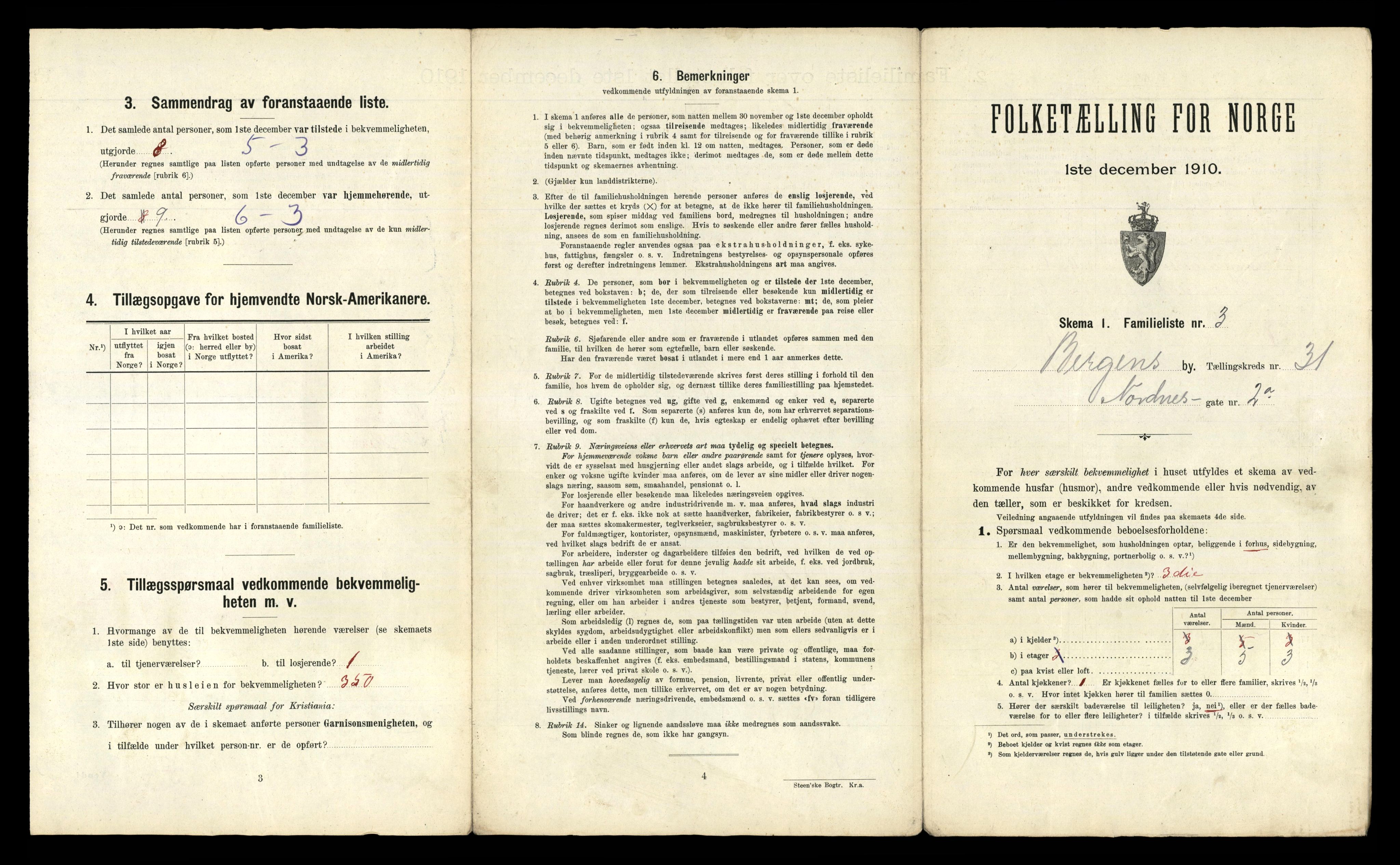 RA, 1910 census for Bergen, 1910, p. 10239