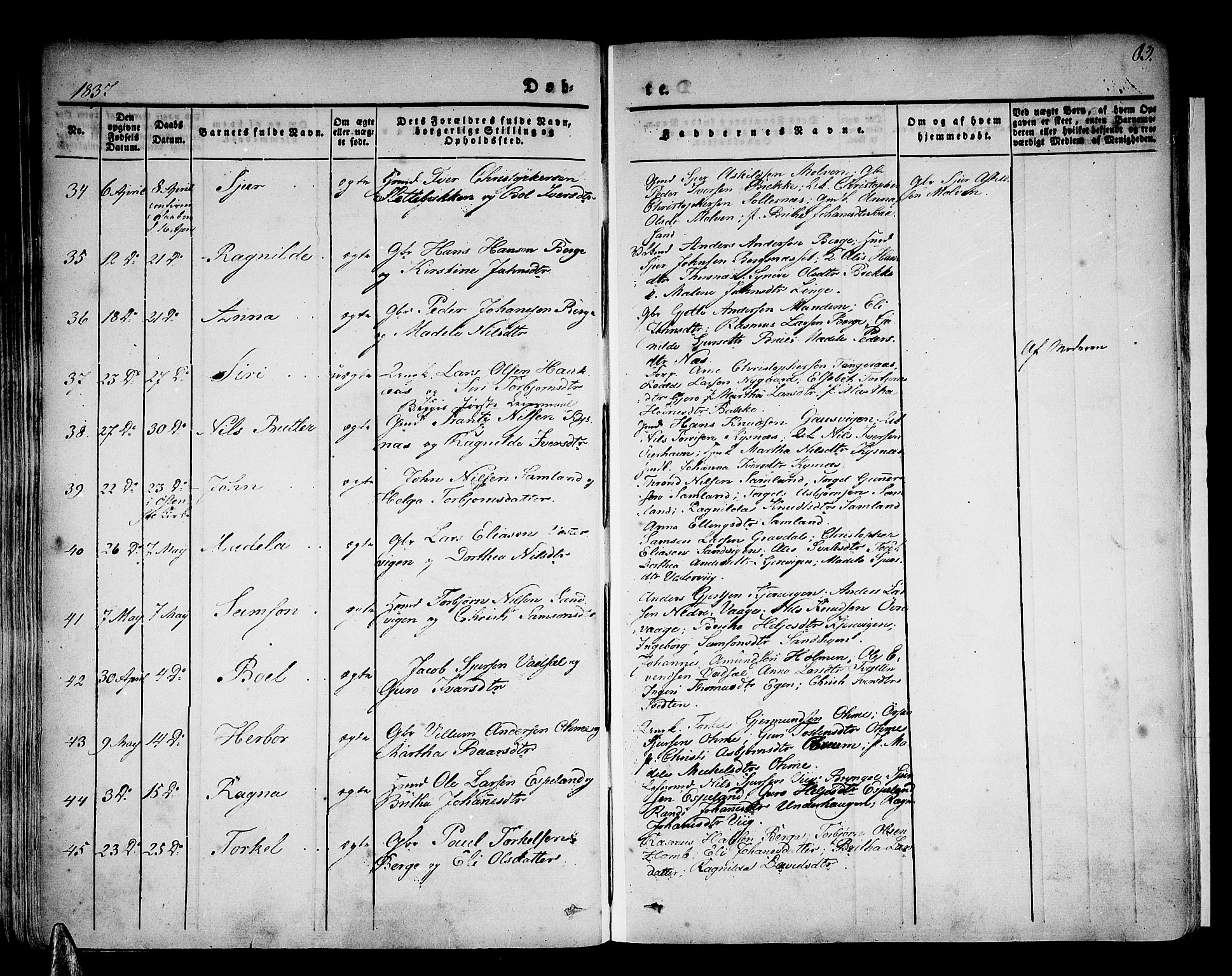 Strandebarm sokneprestembete, AV/SAB-A-78401/H/Haa: Parish register (official) no. A 6, 1826-1843, p. 83