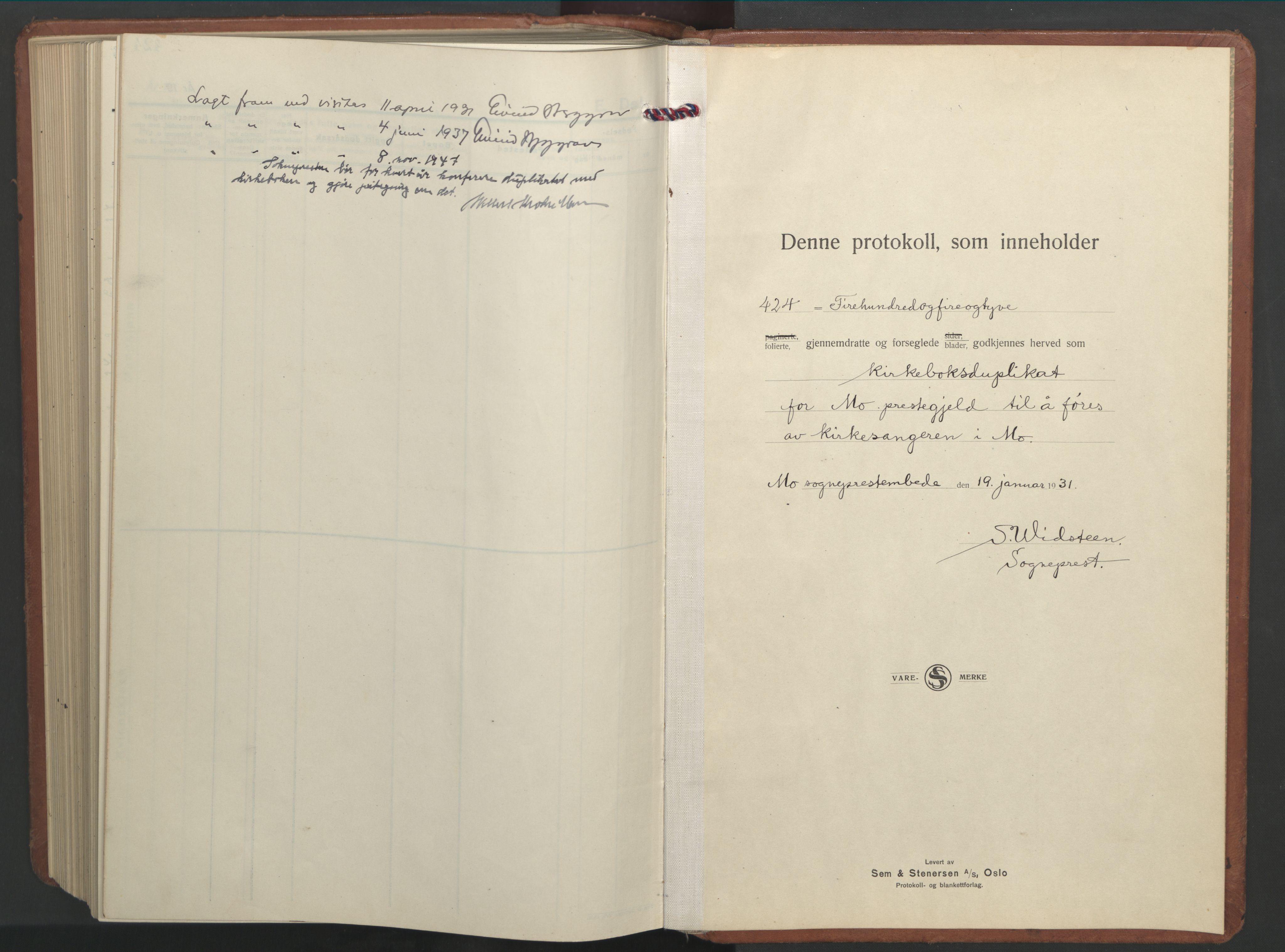 Ministerialprotokoller, klokkerbøker og fødselsregistre - Nordland, SAT/A-1459/827/L0425: Parish register (copy) no. 827C14, 1931-1946
