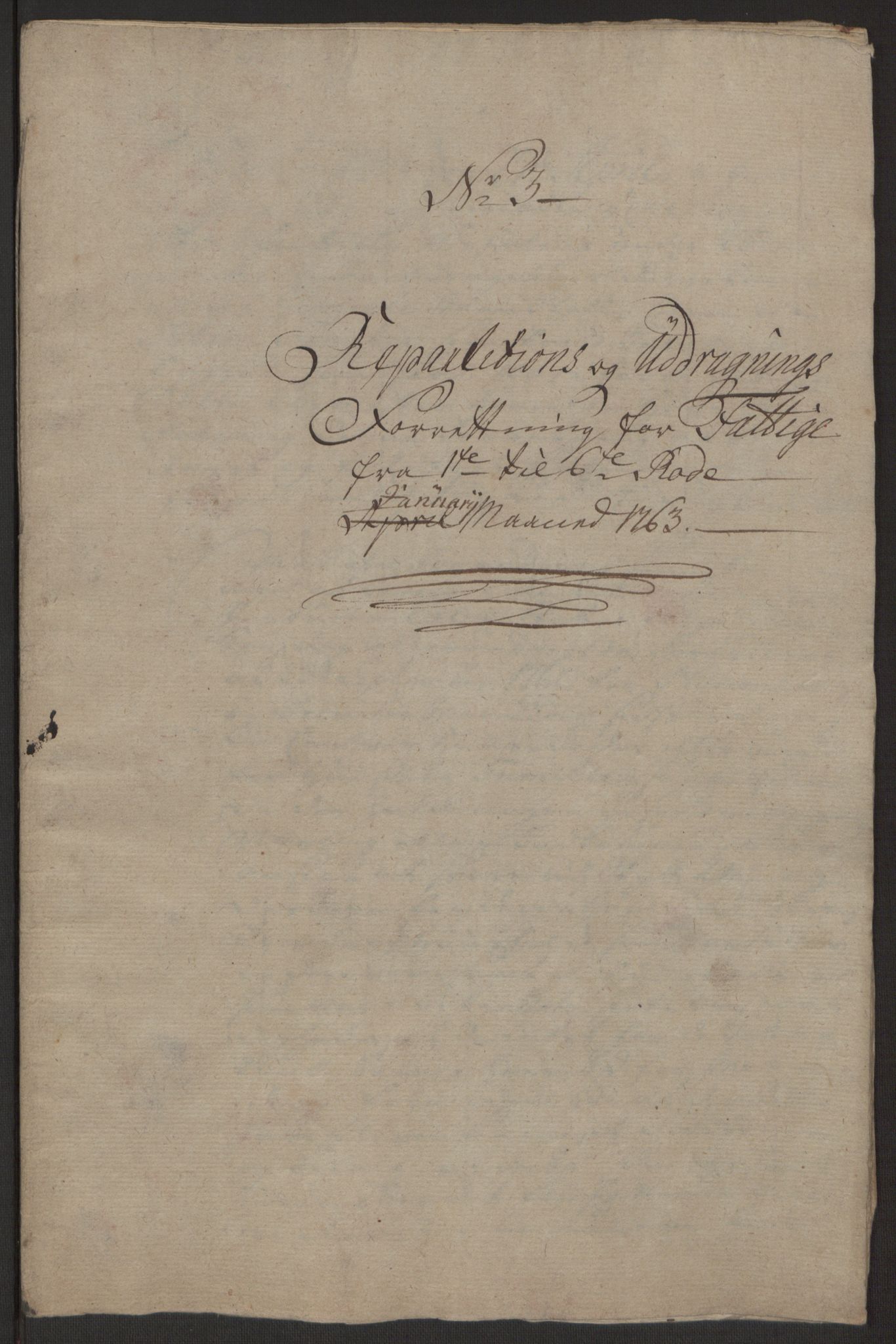 Rentekammeret inntil 1814, Reviderte regnskaper, Byregnskaper, AV/RA-EA-4066/R/Rp/L0366/0001: [P20] Kontribusjonsregnskap / Ekstraskatt, 1763, p. 158