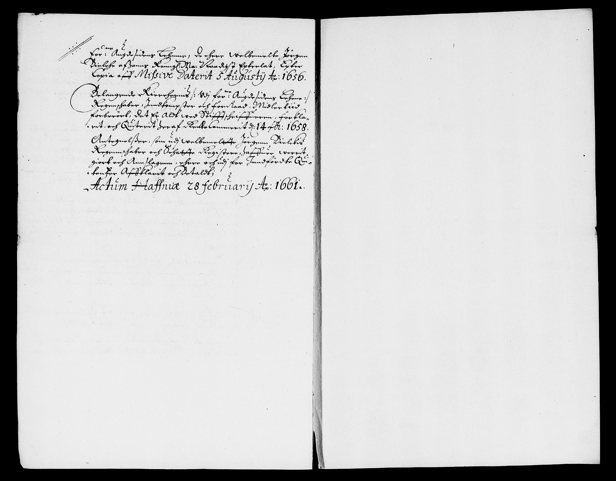 Rentekammeret inntil 1814, Reviderte regnskaper, Lensregnskaper, RA/EA-5023/R/Rb/Rbq/L0045: Nedenes len. Mandals len. Råbyggelag., 1654-1658