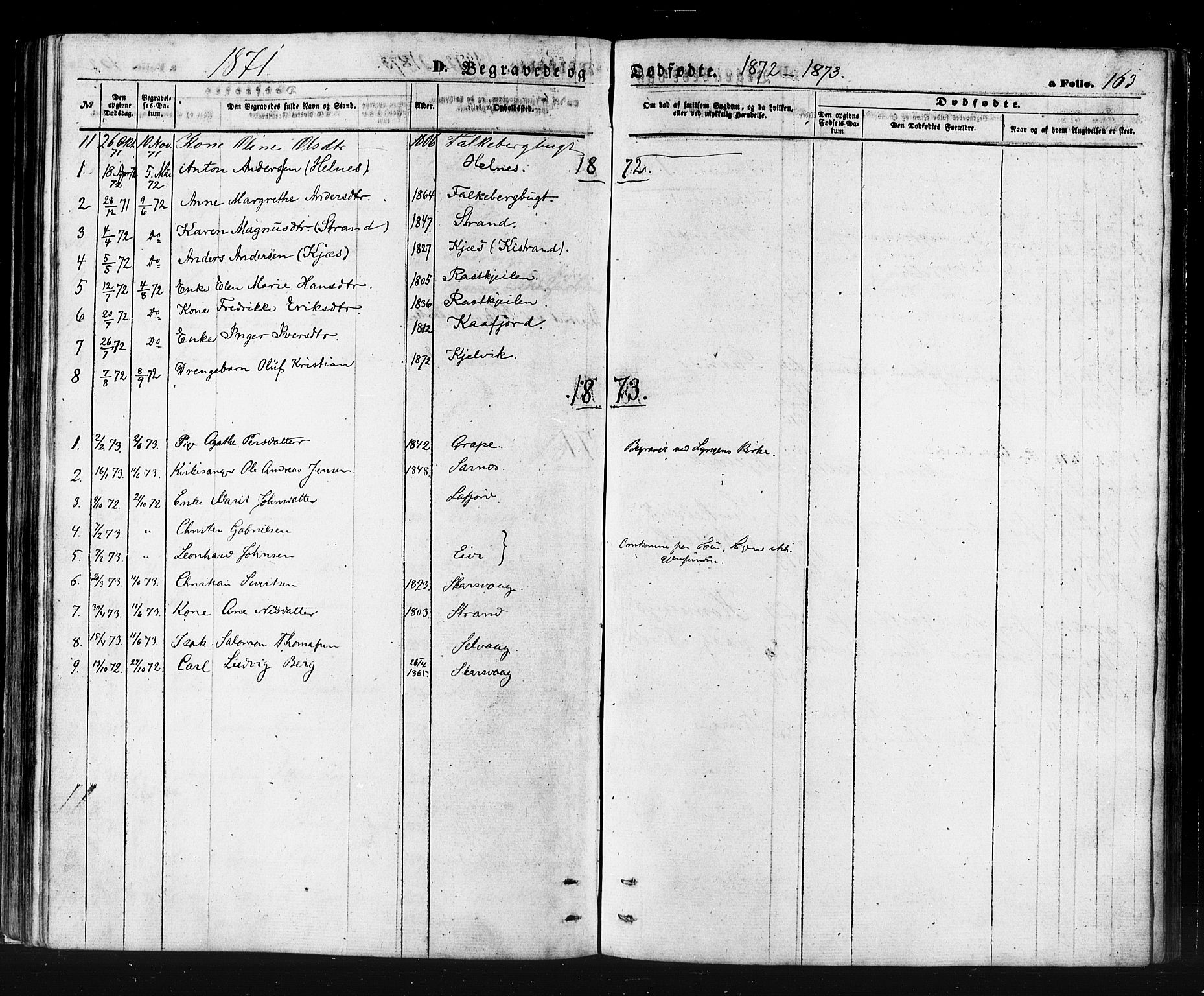 Måsøy sokneprestkontor, SATØ/S-1348/H/Ha/L0006kirke: Parish register (official) no. 6, 1861-1886, p. 163