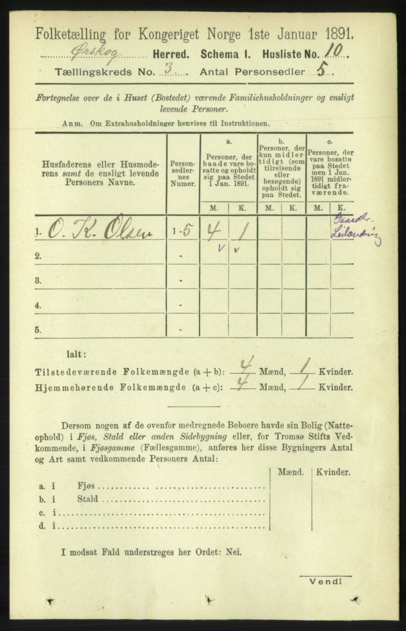 RA, 1891 census for 1527 Ørskog, 1891, p. 1244