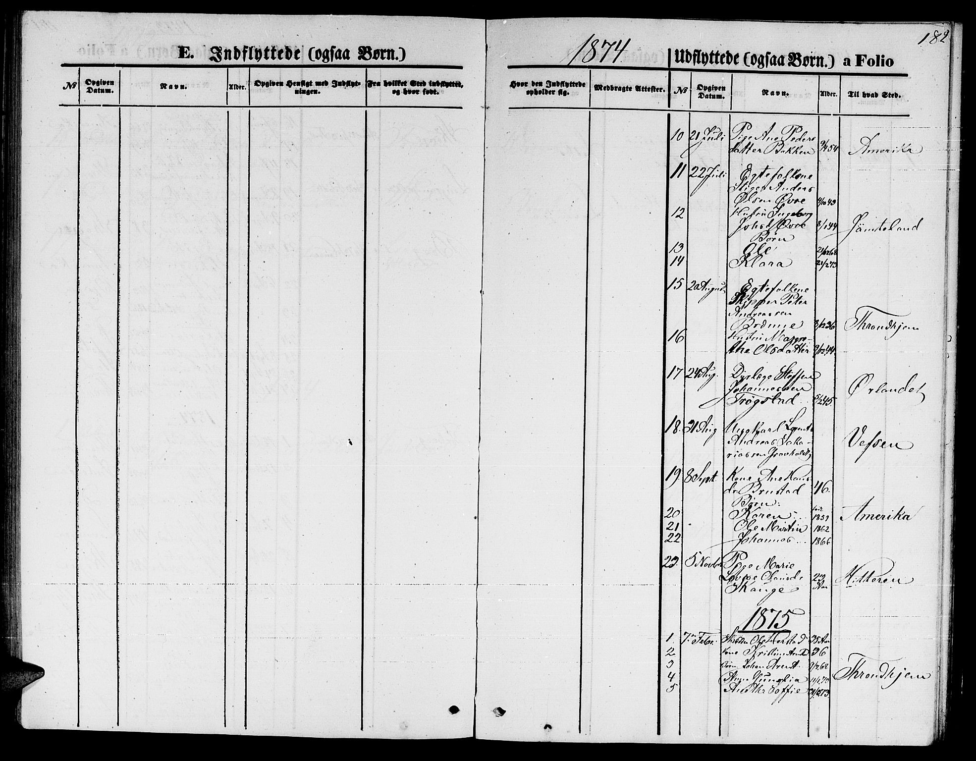 Ministerialprotokoller, klokkerbøker og fødselsregistre - Nord-Trøndelag, SAT/A-1458/722/L0225: Parish register (copy) no. 722C01, 1871-1888, p. 182