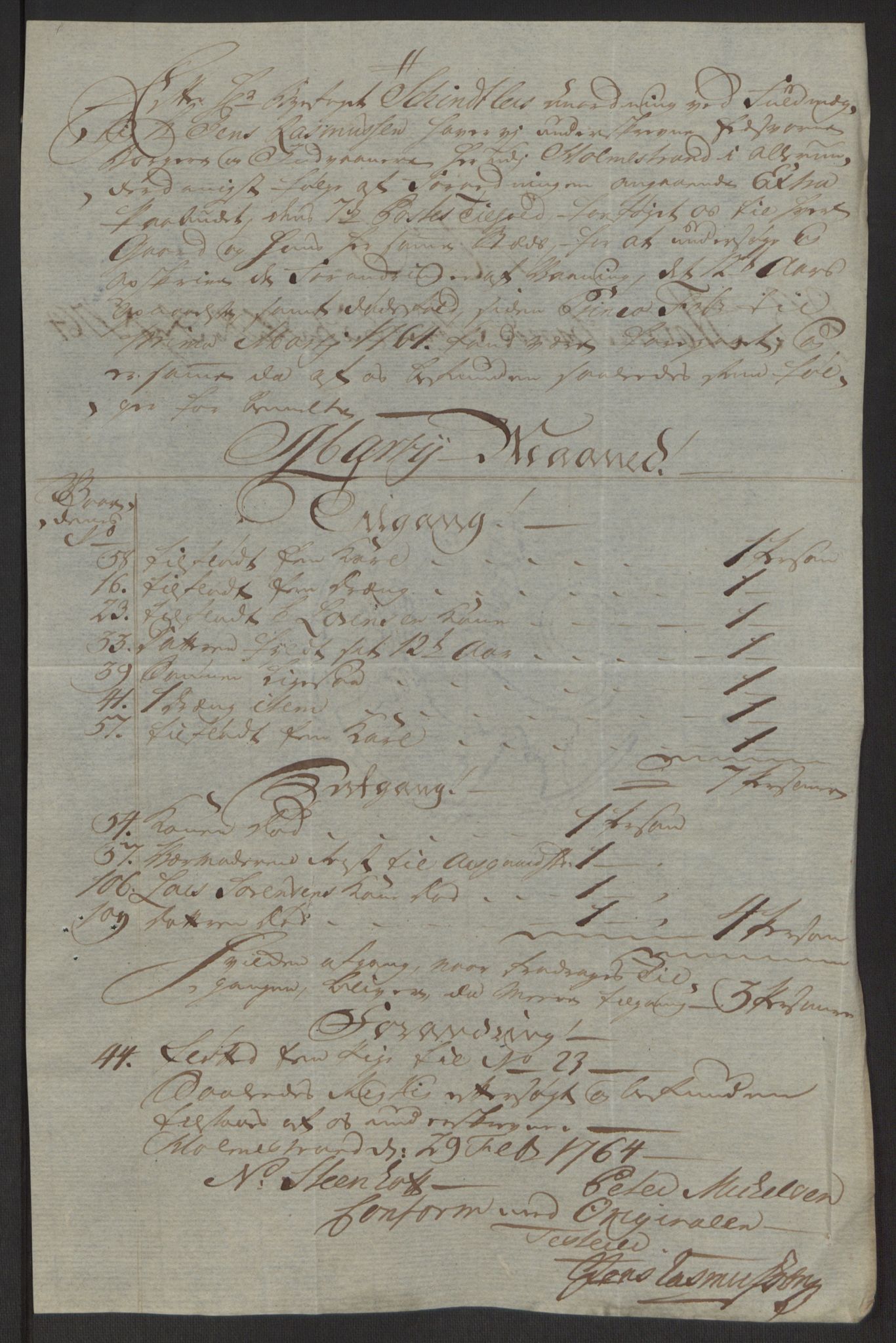 Rentekammeret inntil 1814, Reviderte regnskaper, Byregnskaper, AV/RA-EA-4066/R/Rh/L0163/0001: [H4] Kontribusjonsregnskap / Ekstraskatt, Holmestrand, 1762-1772, p. 131