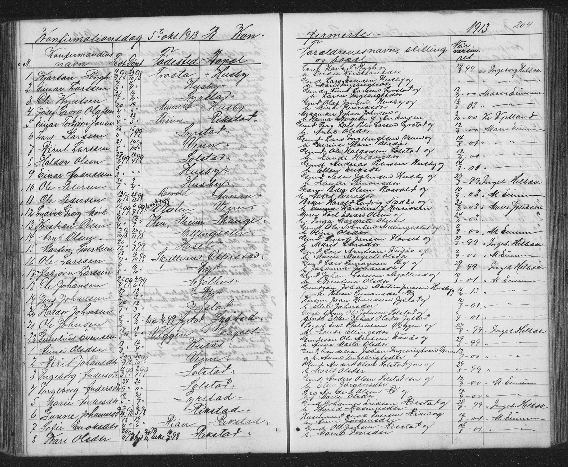 Ministerialprotokoller, klokkerbøker og fødselsregistre - Sør-Trøndelag, SAT/A-1456/667/L0798: Parish register (copy) no. 667C03, 1867-1929, p. 204