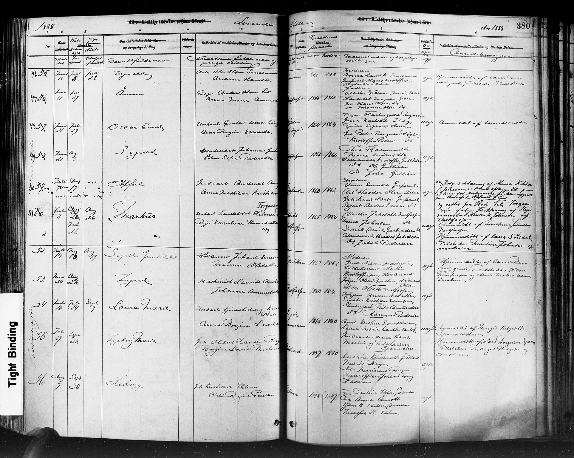 Eiker kirkebøker, AV/SAKO-A-4/F/Fb/L0001: Parish register (official) no. II 1, 1878-1888, p. 380