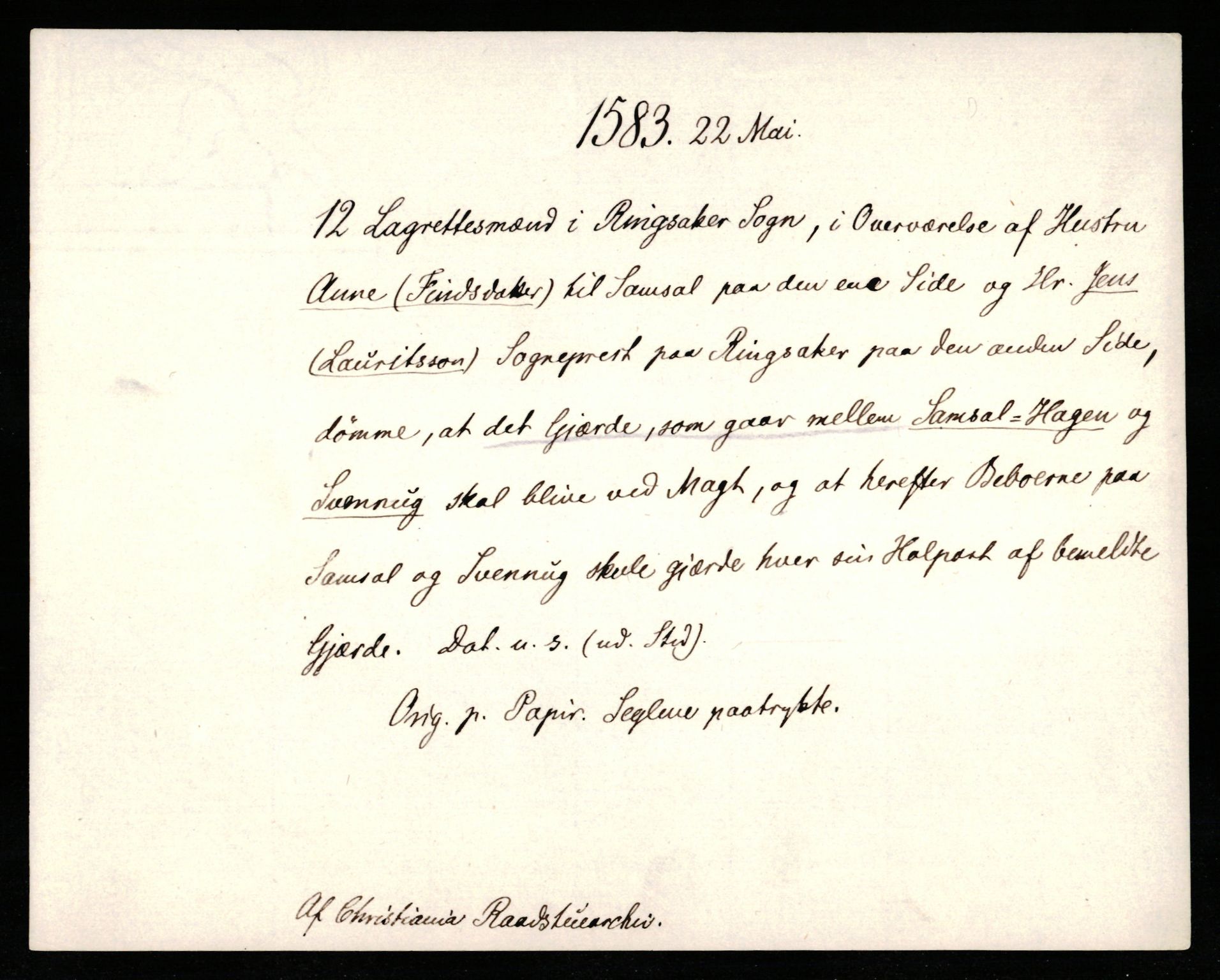 Riksarkivets diplomsamling, AV/RA-EA-5965/F35/F35b/L0002: Riksarkivets diplomer, seddelregister, 1567-1583, p. 703