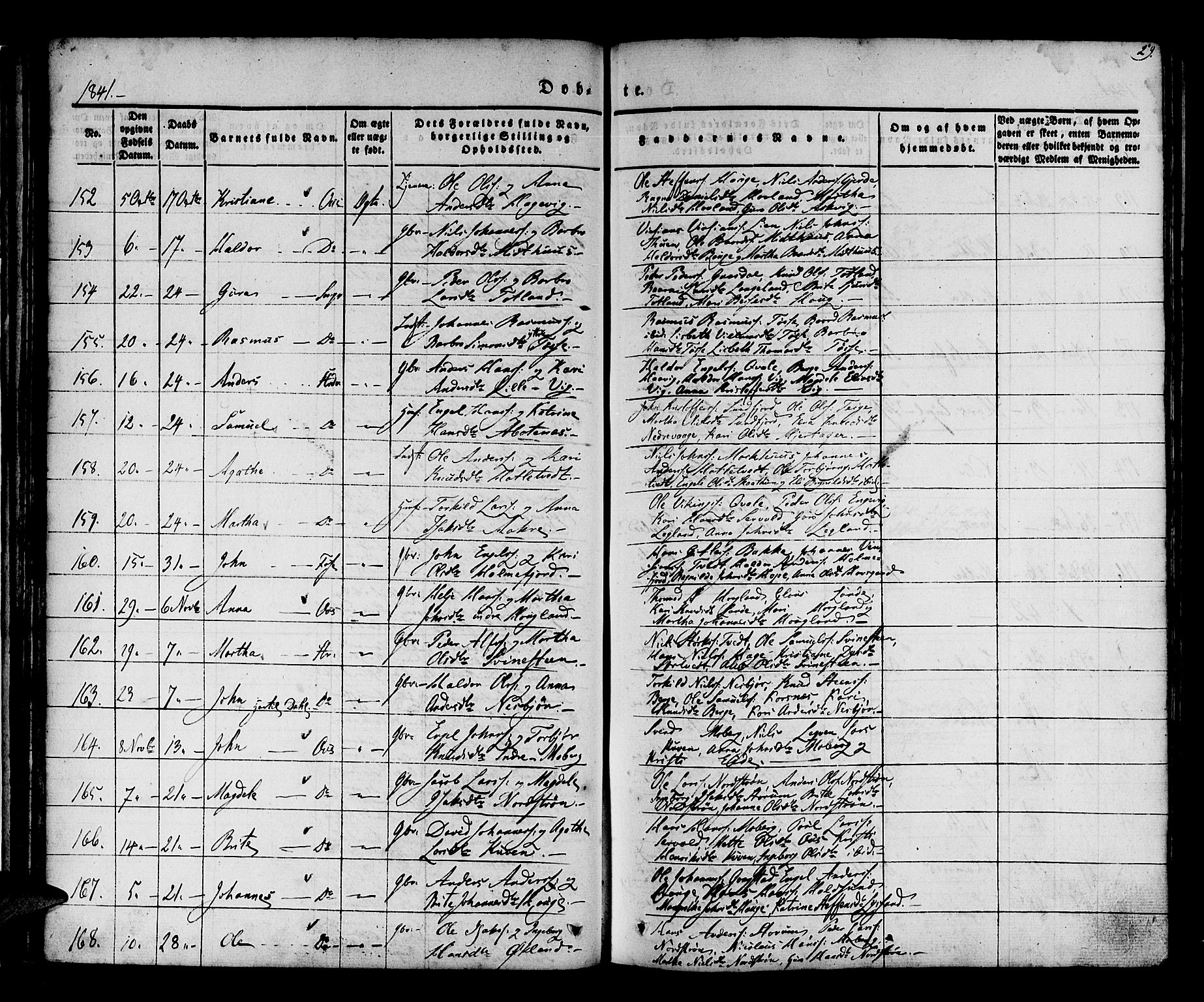 Os sokneprestembete, AV/SAB-A-99929: Parish register (official) no. A 15, 1839-1851, p. 29