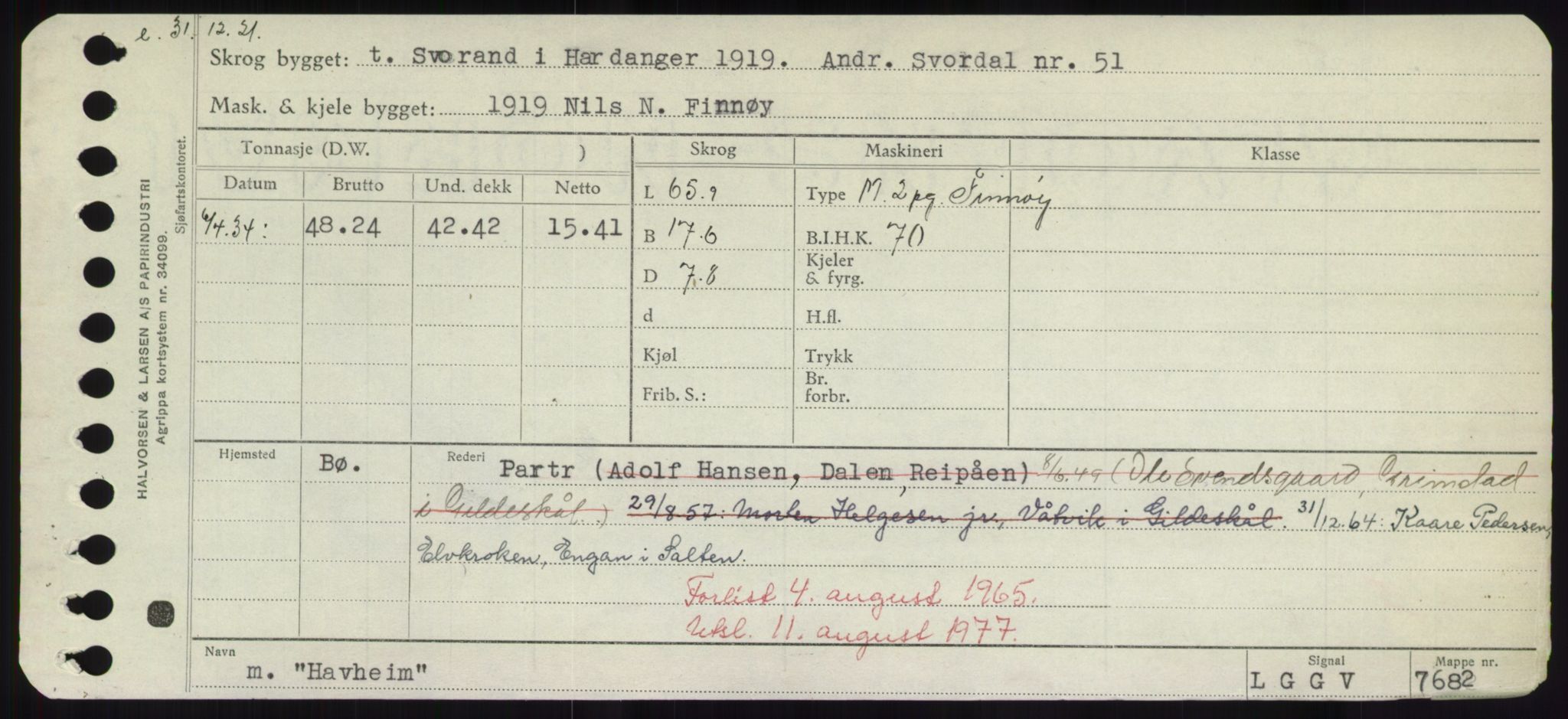 Sjøfartsdirektoratet med forløpere, Skipsmålingen, RA/S-1627/H/Hd/L0014: Fartøy, H-Havl, p. 571