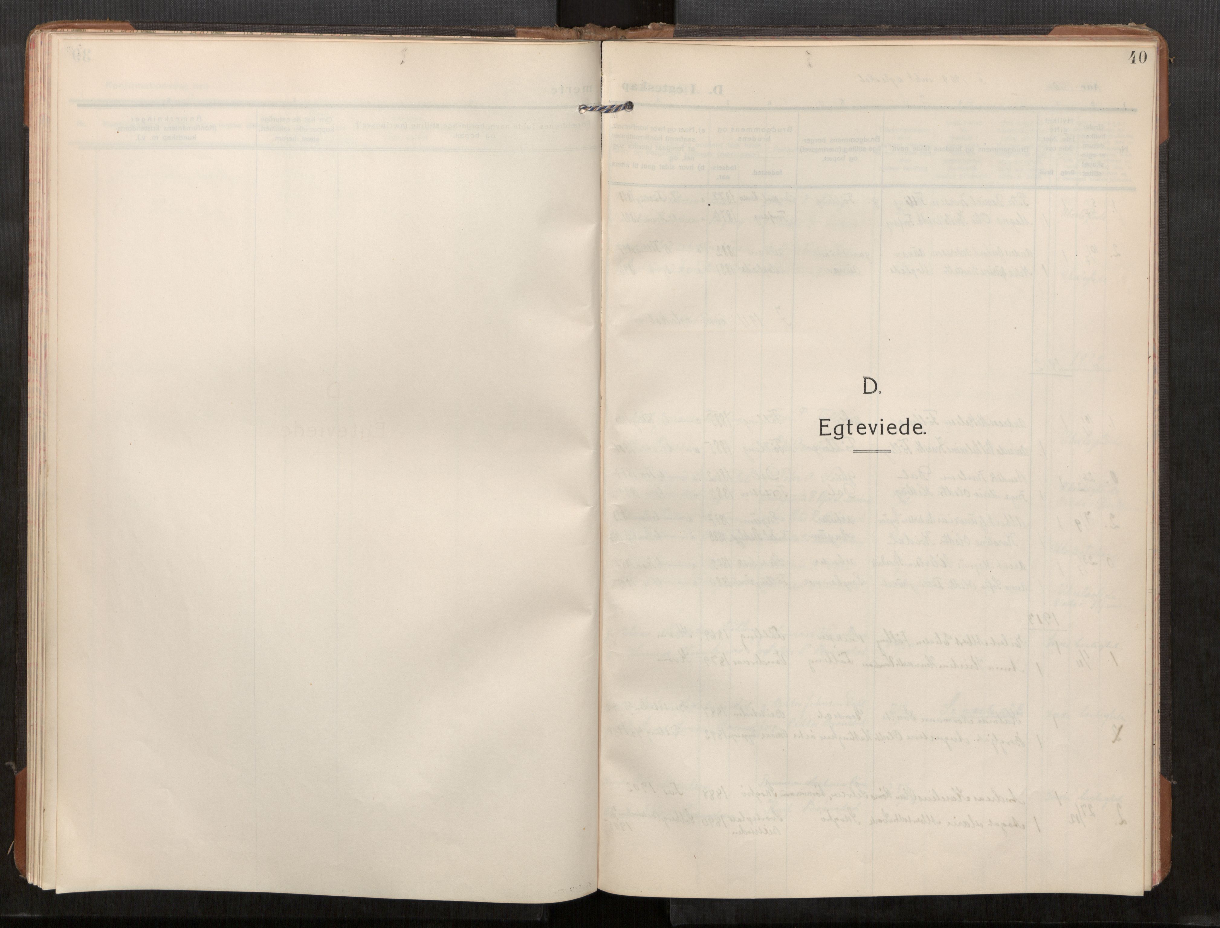 Stod sokneprestkontor, AV/SAT-A-1164/1/I/I1/I1a/L0003: Parish register (official) no. 3, 1909-1934, p. 40