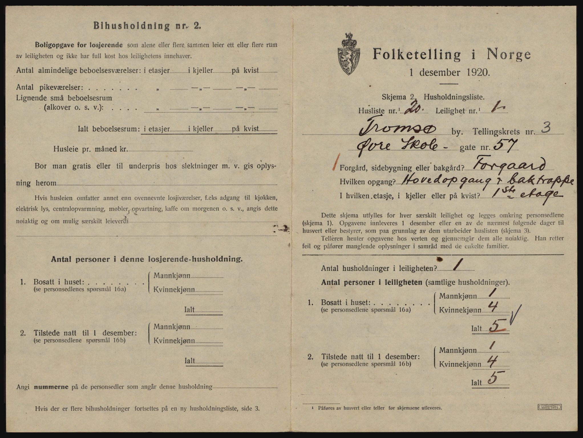 SATØ, 1920 census for Tromsø, 1920, p. 3177