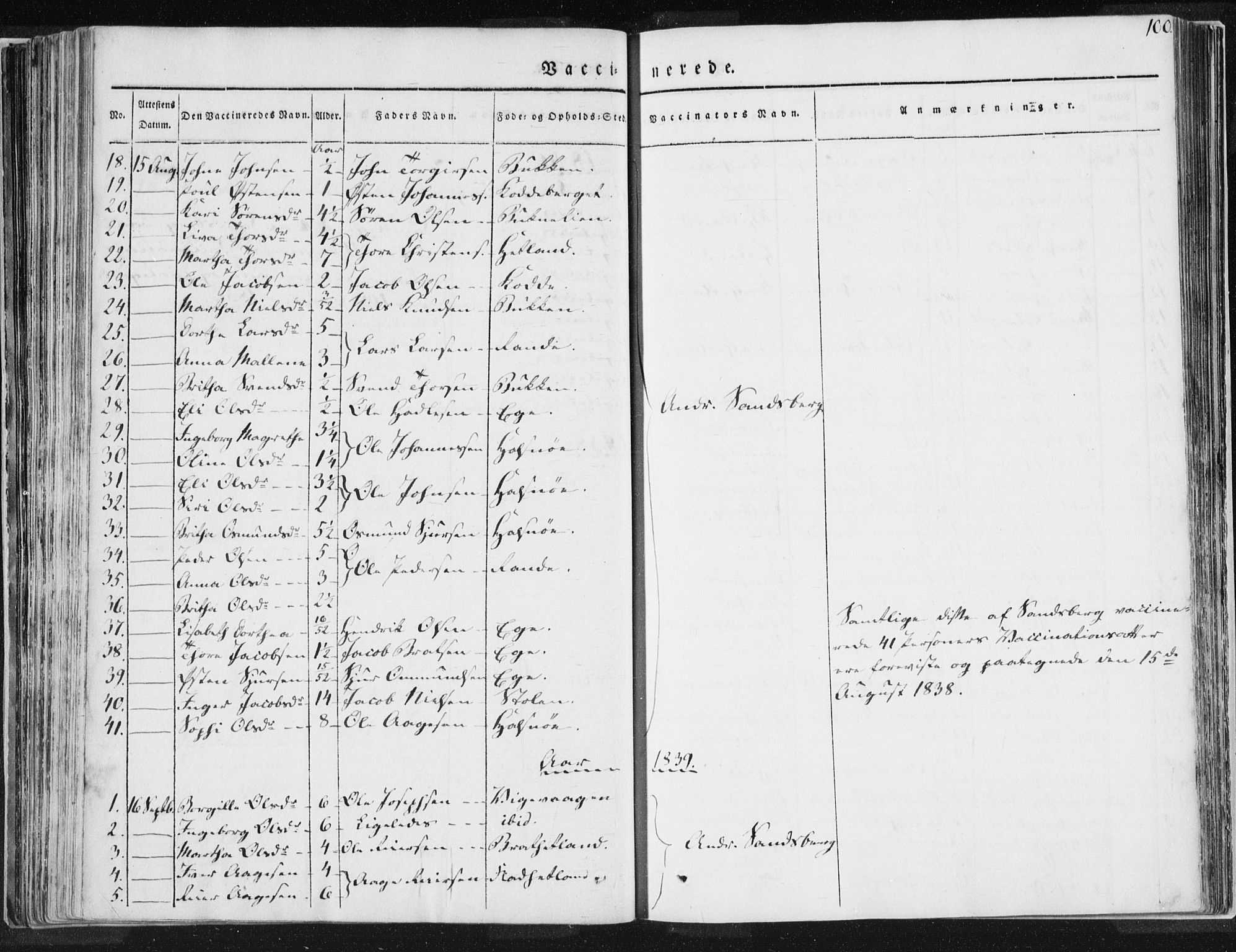 Hjelmeland sokneprestkontor, AV/SAST-A-101843/01/IV/L0007: Parish register (official) no. A 7, 1834-1850, p. 100