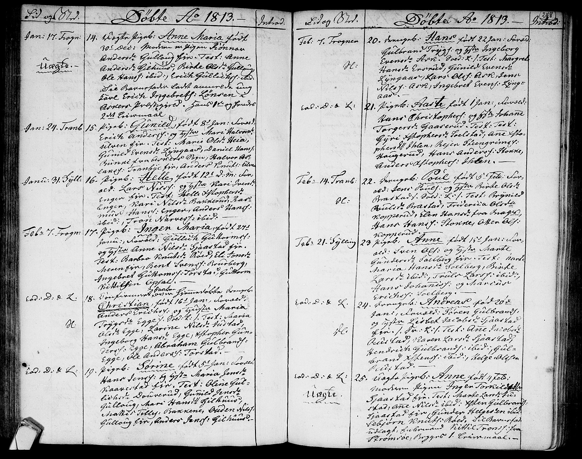 Lier kirkebøker, SAKO/A-230/F/Fa/L0007: Parish register (official) no. I 7, 1794-1813, p. 248