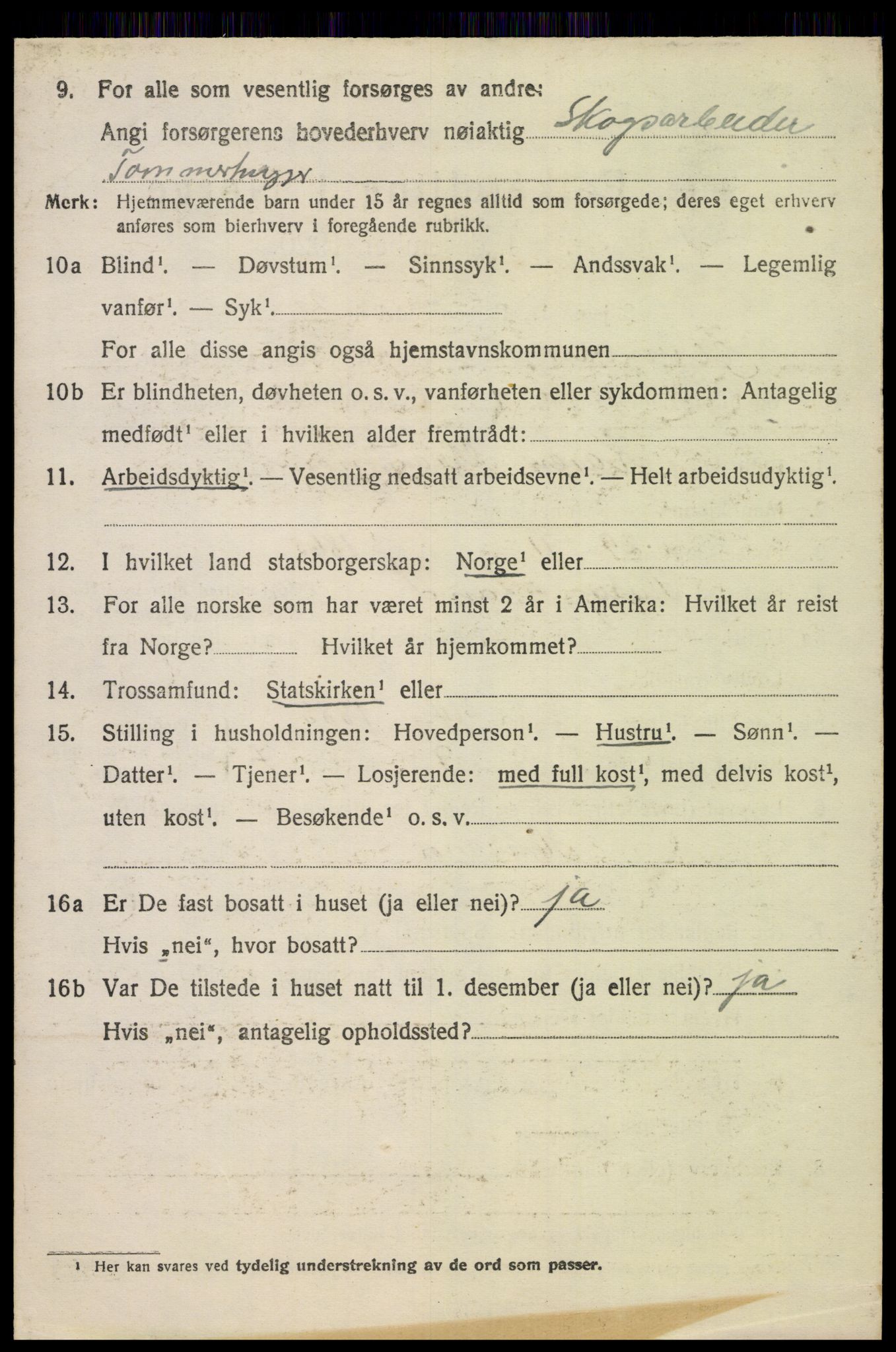 SAH, 1920 census for Jevnaker, 1920, p. 1410