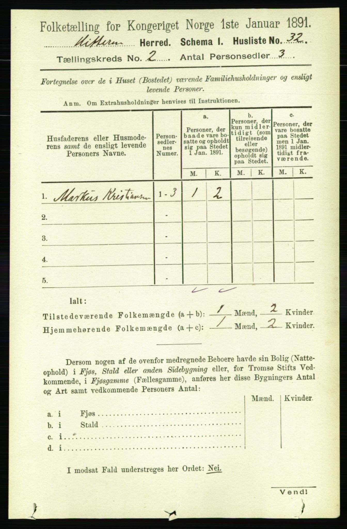 RA, 1891 census for 1617 Hitra, 1891, p. 217