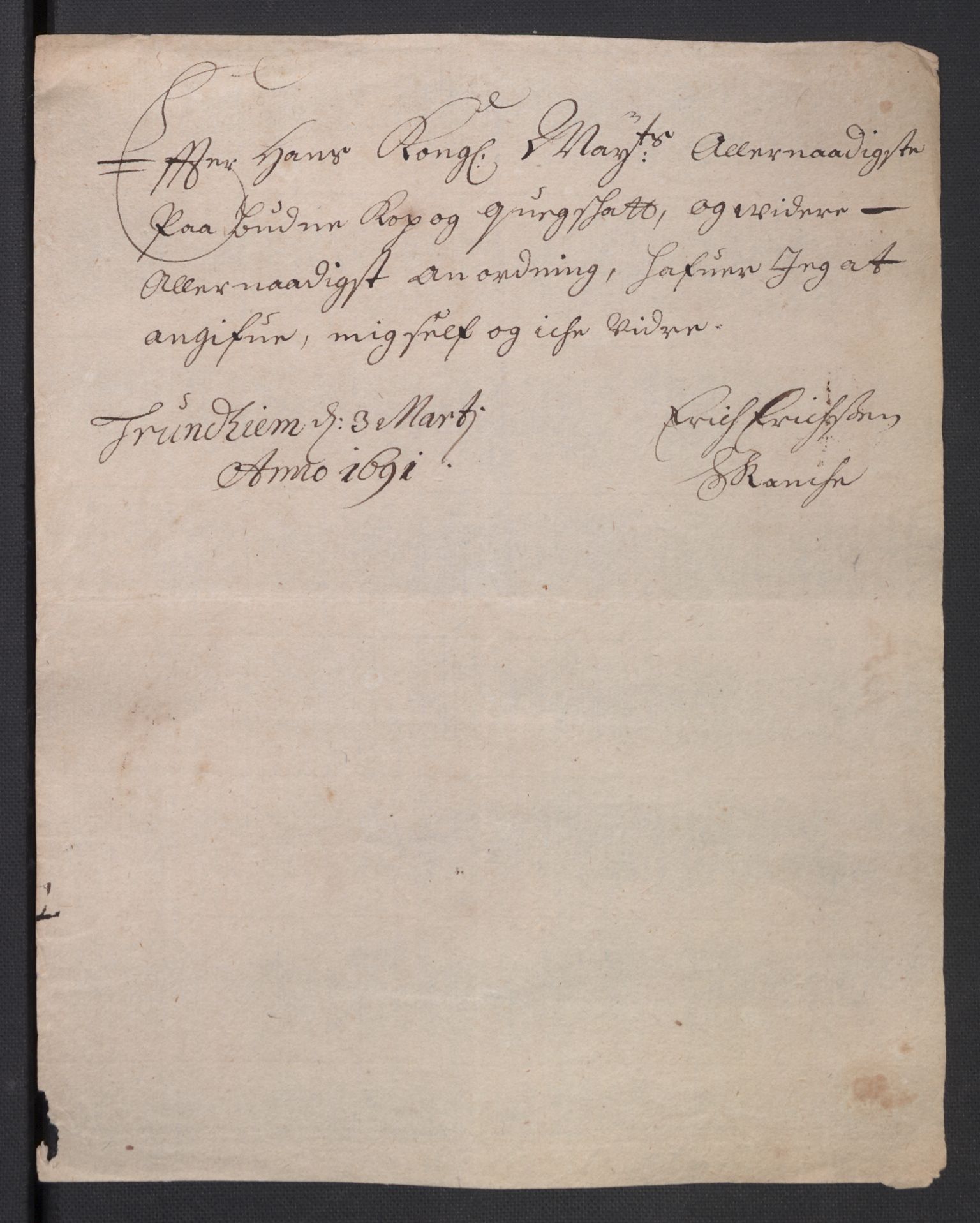 Rentekammeret inntil 1814, Reviderte regnskaper, Byregnskaper, AV/RA-EA-4066/R/Rs/L0506: [S2] Kontribusjonsregnskap, 1691-1692, p. 183