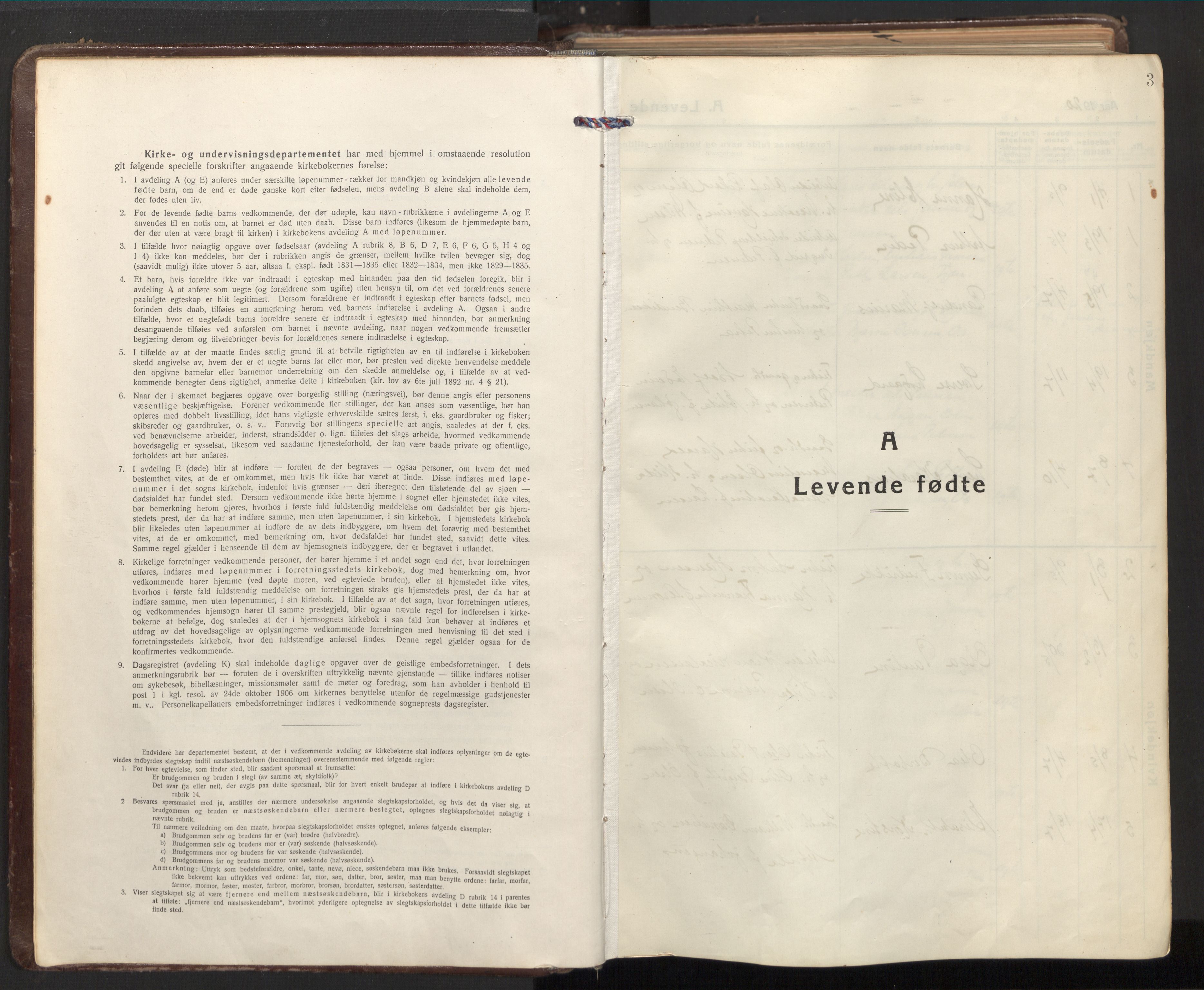 Ministerialprotokoller, klokkerbøker og fødselsregistre - Nordland, SAT/A-1459/803/L0073: Parish register (official) no. 803A03, 1920-1955, p. 3