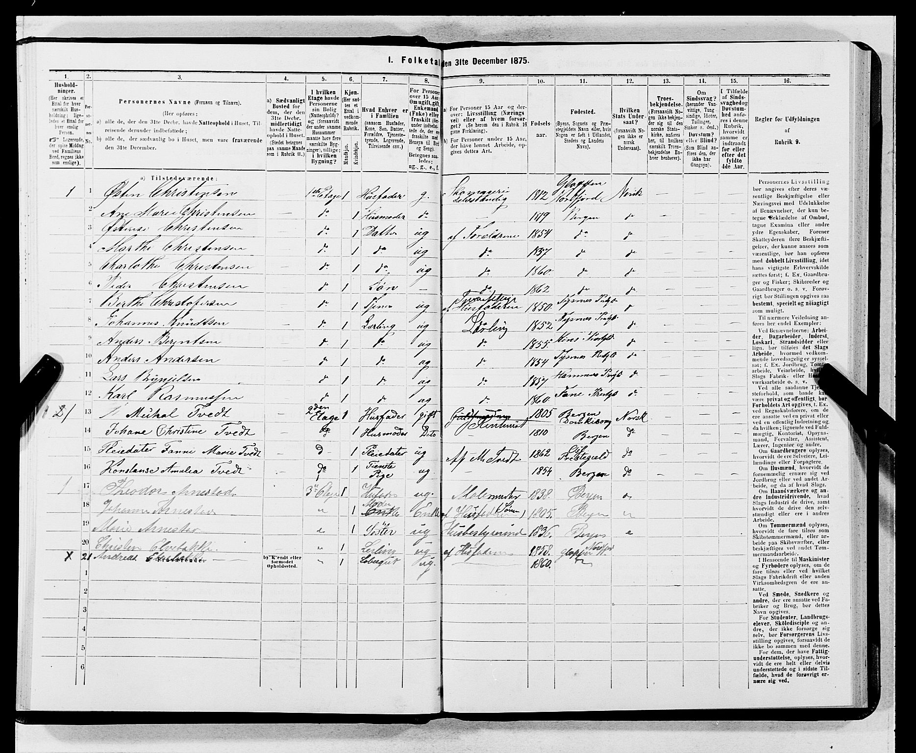 SAB, 1875 census for 1301 Bergen, 1875, p. 3645