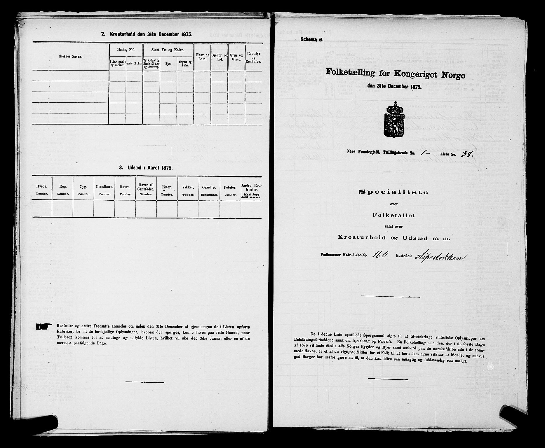 SAKO, 1875 census for 0633P Nore, 1875, p. 157