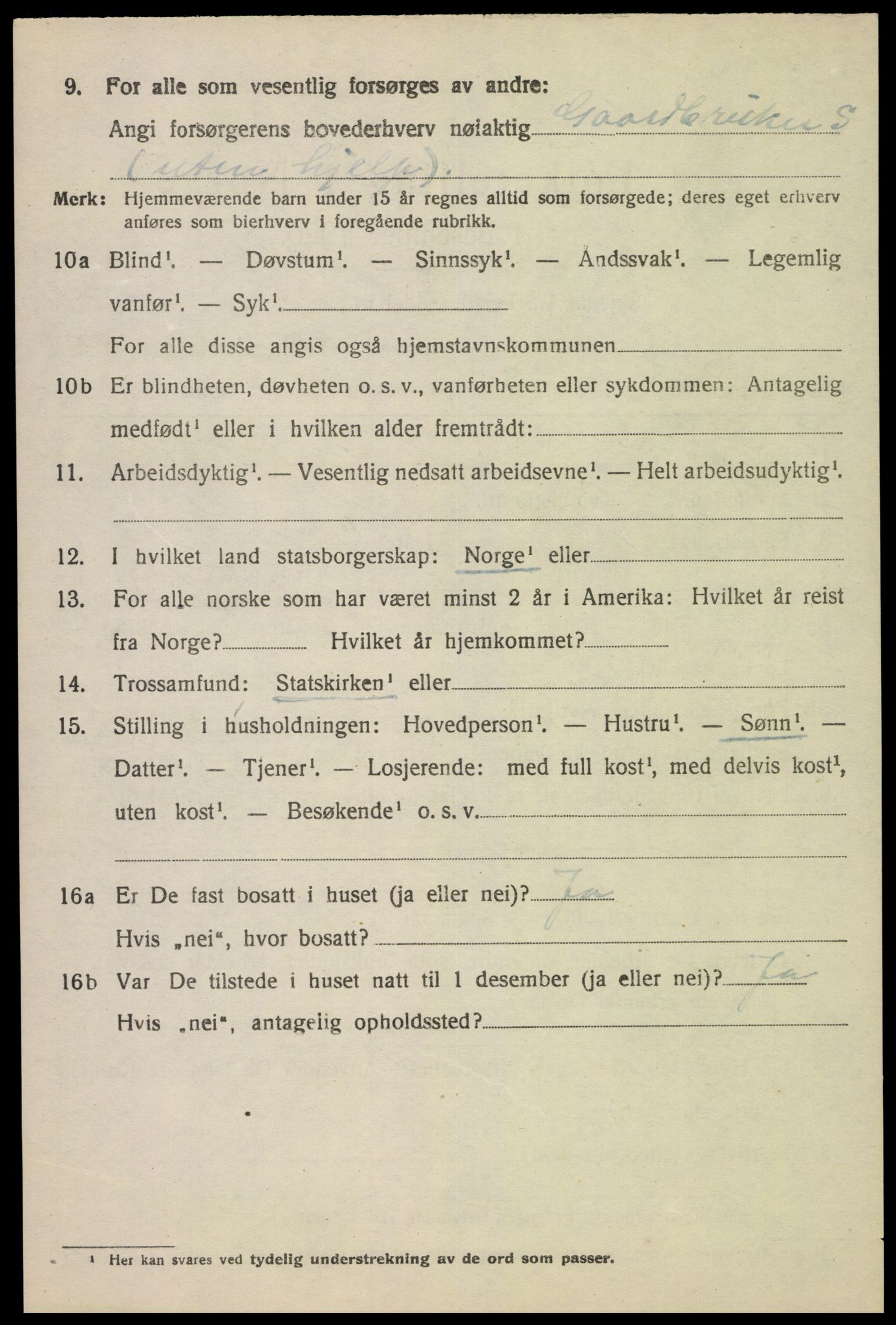 SAK, 1920 census for Eiken, 1920, p. 1262