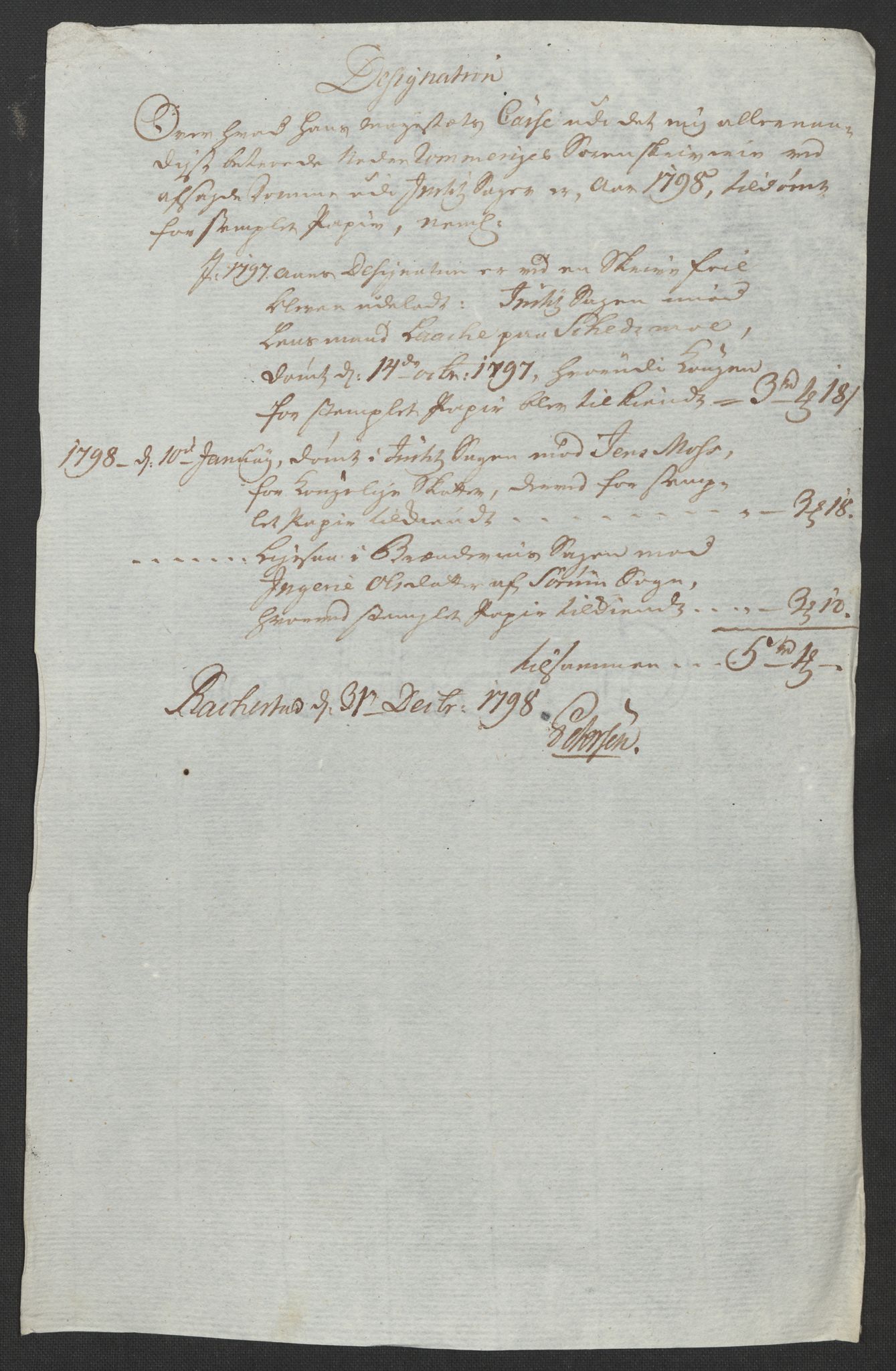 Rentekammeret inntil 1814, Reviderte regnskaper, Fogderegnskap, AV/RA-EA-4092/R11/L0674: Fogderegnskap Nedre Romerike, 1798, p. 213